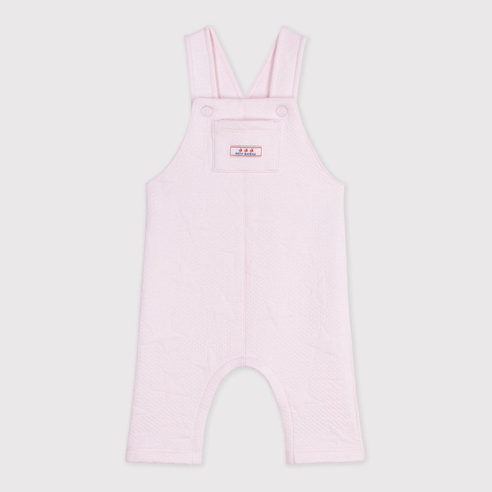 Baby Girls Light Pink Cotton Jumpsuit