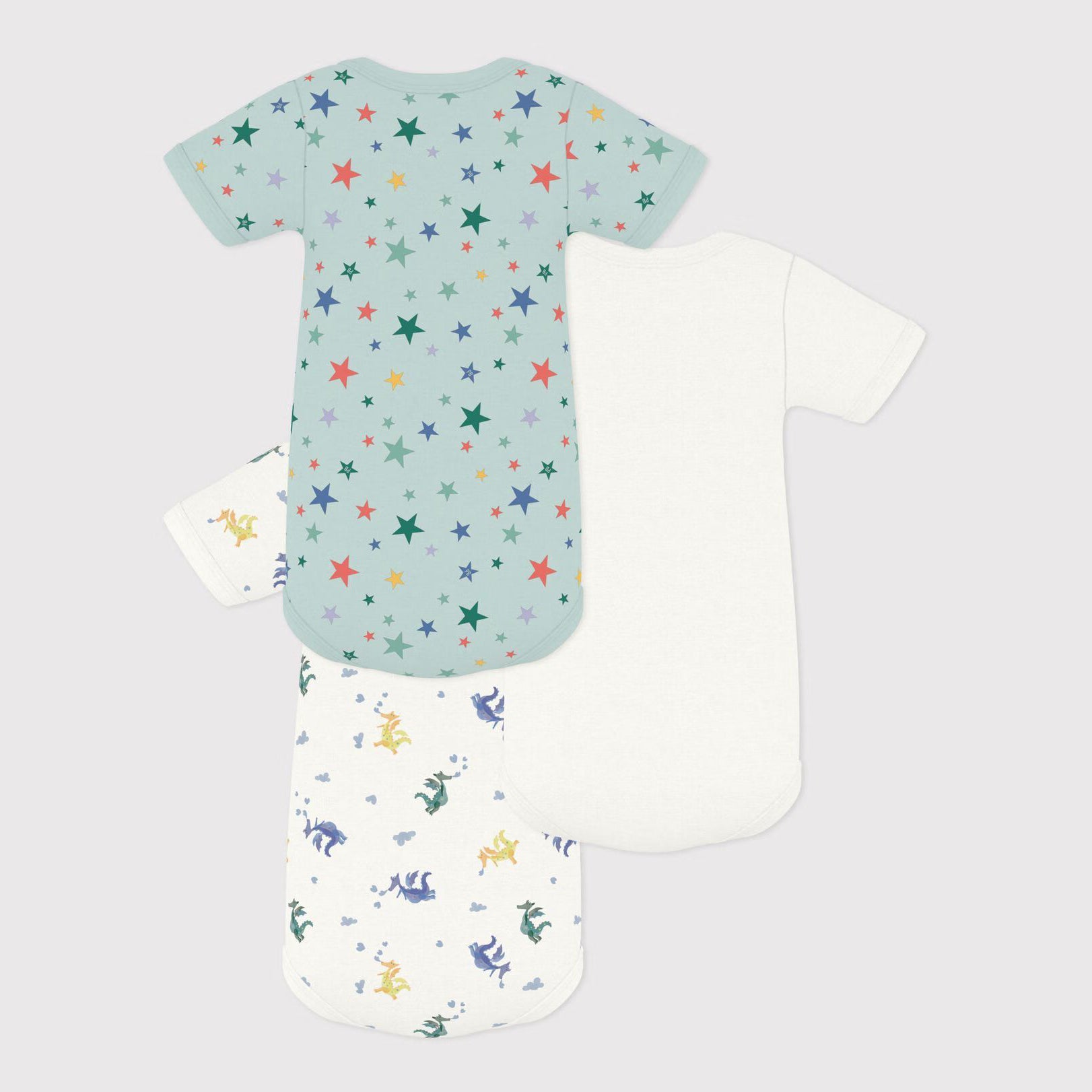 Baby Boys & Girls Multicolor Cotton Babysuit Set(3 Pack)