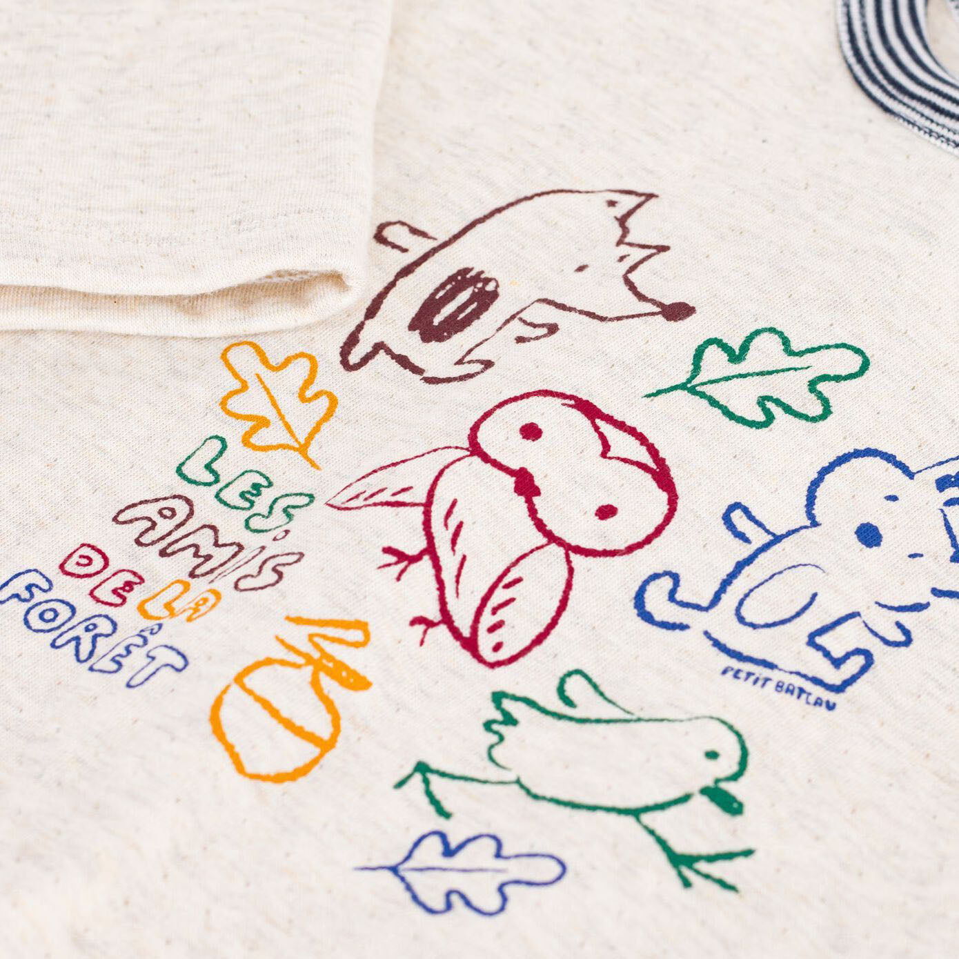 Baby Boys White Printed Cotton T-Shirt