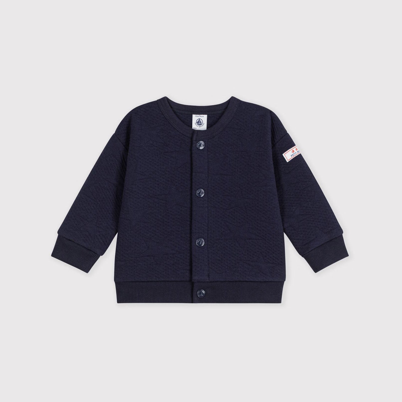 Baby Boys Navy Cotton Cardigan