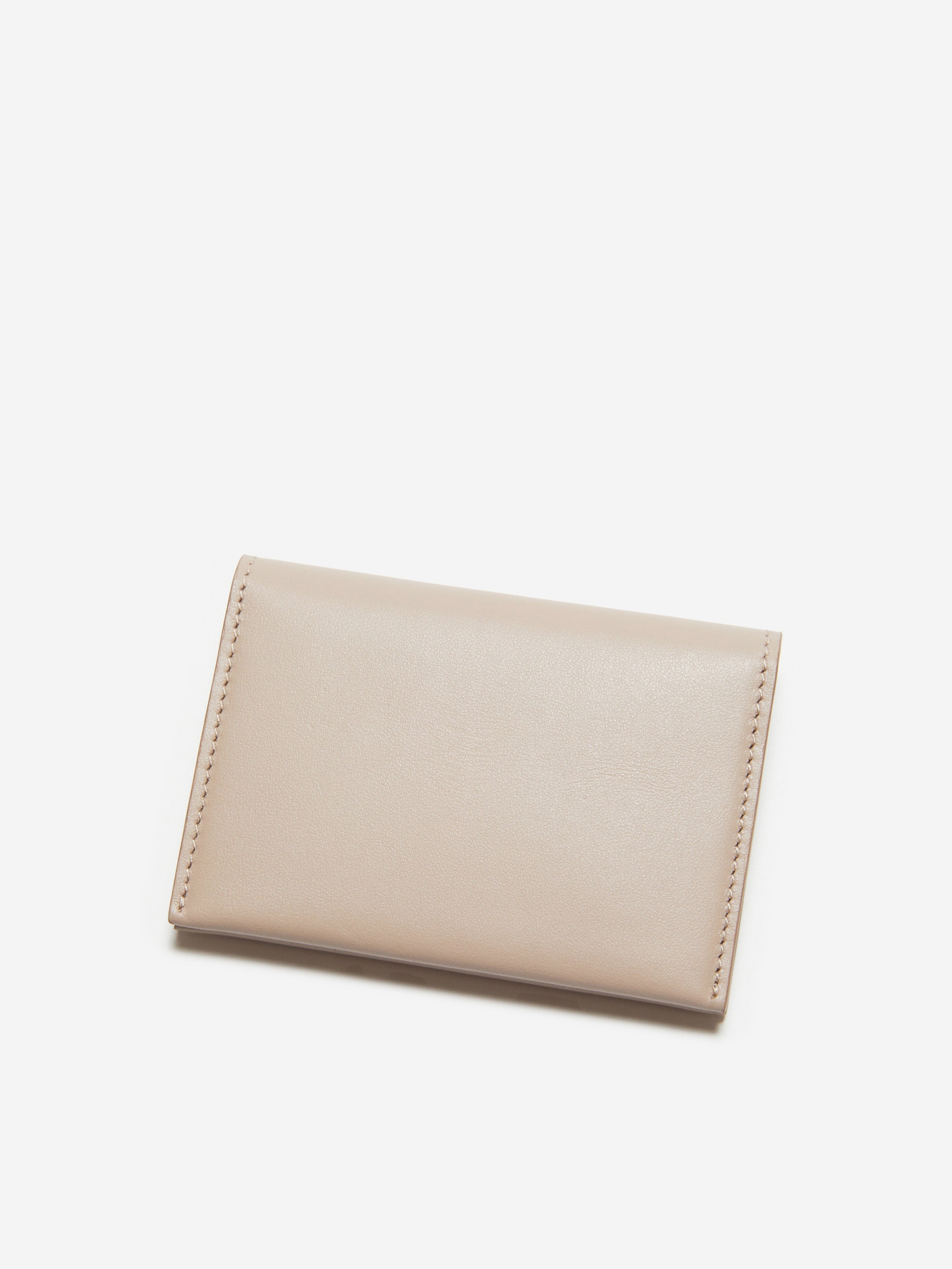 Kids Folded Leather Wallet in Beige (13.5cm)