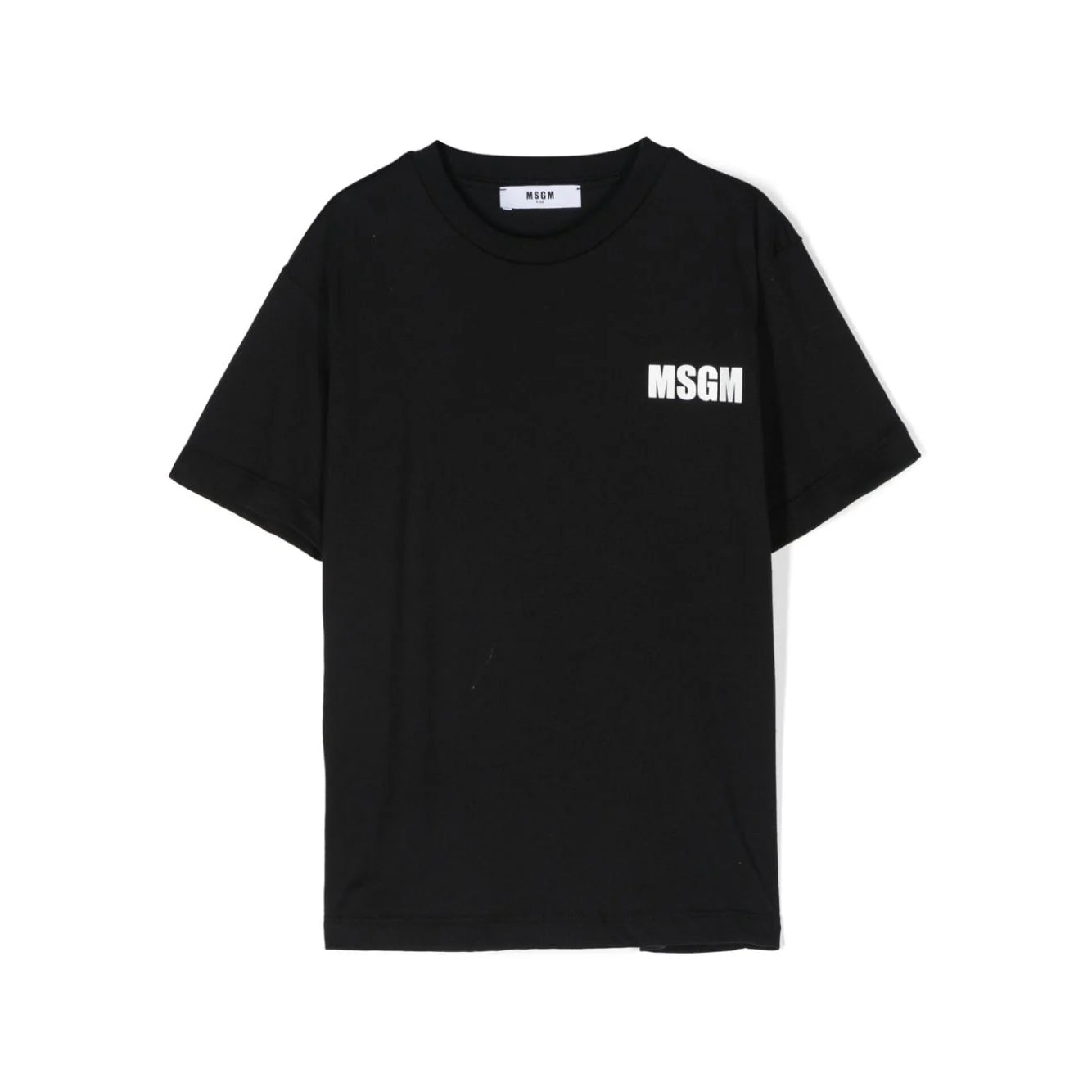 Boys & Girls Black Logo Cotton T-Shirt