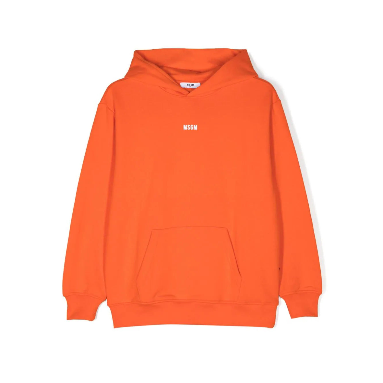 Boys Orange Hooded Cotton Sweatshirt