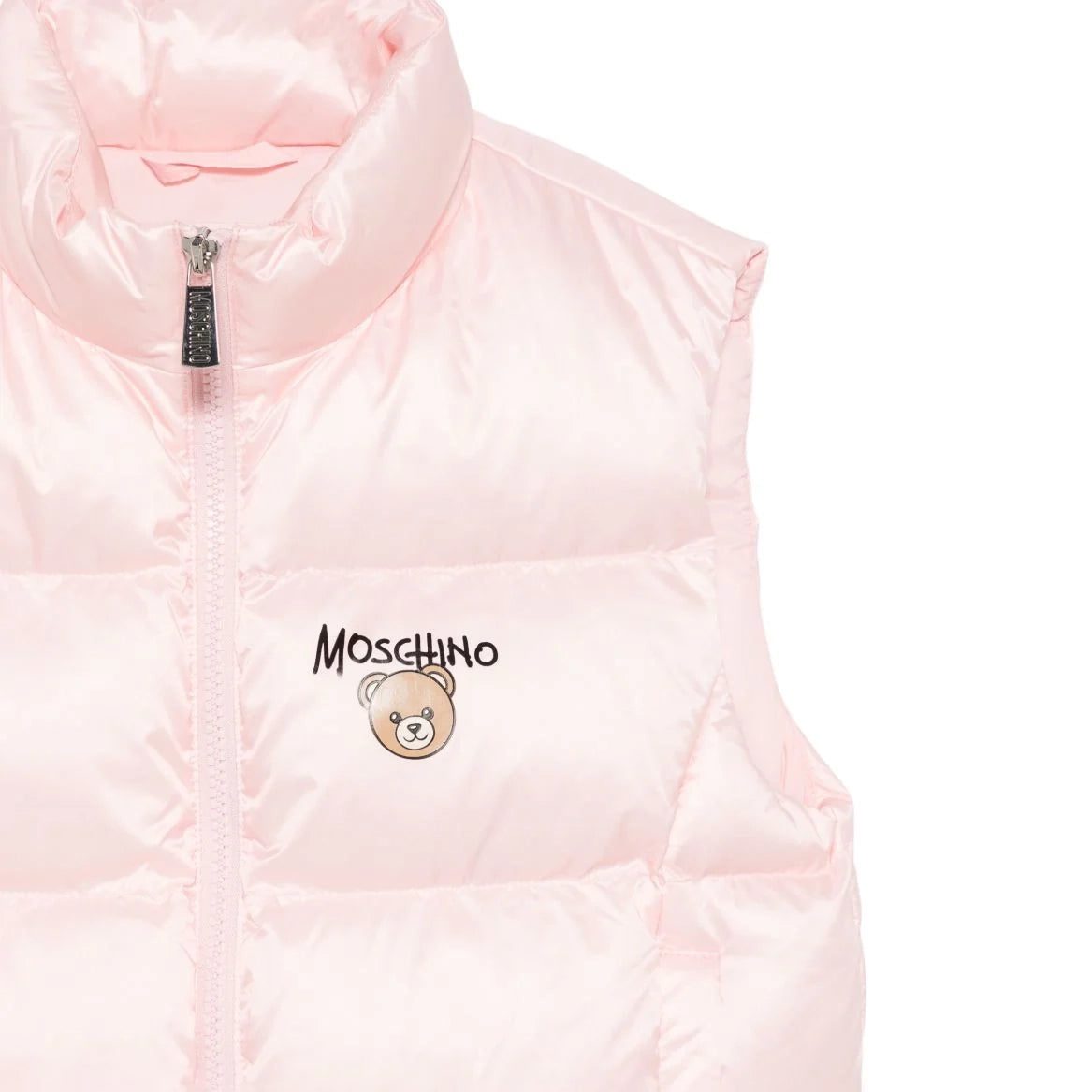 Girls Light Pink Padded Gilet