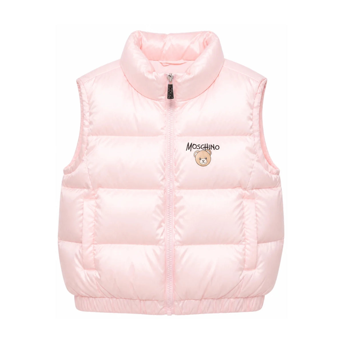 Girls Light Pink Padded Gilet