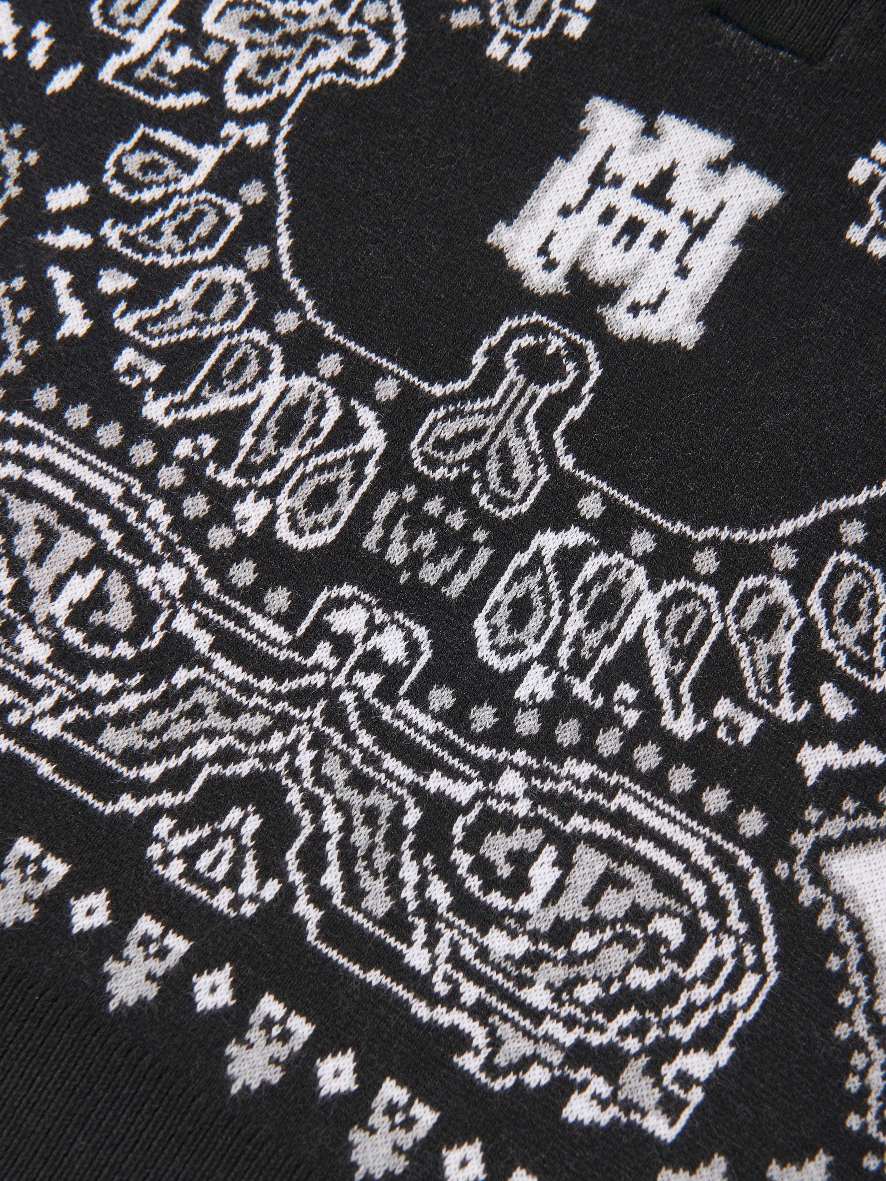 Amiri Boys Bandana Polo Shirt in Black