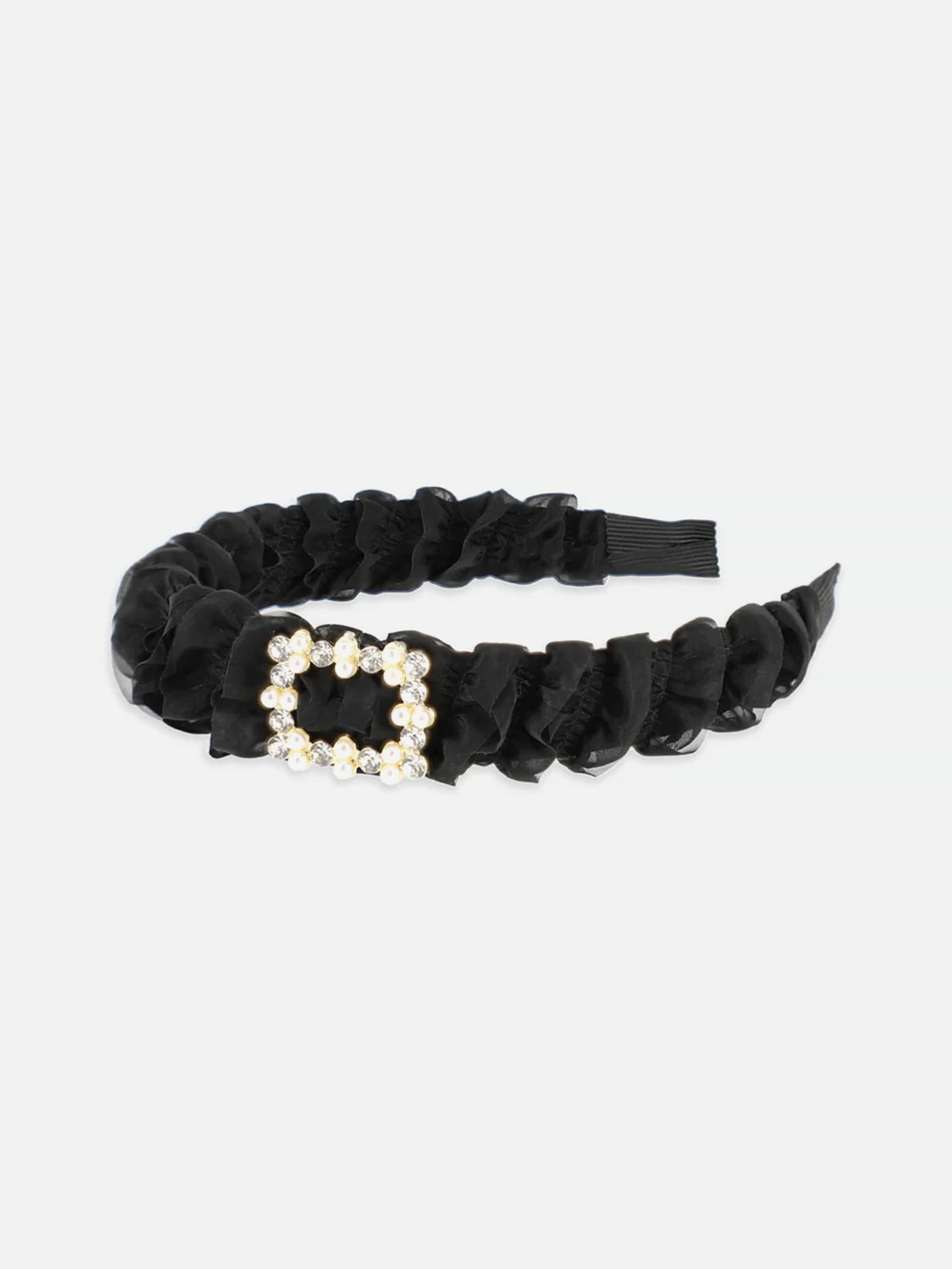 Girls Rae Ruffle Alice Band in Black
