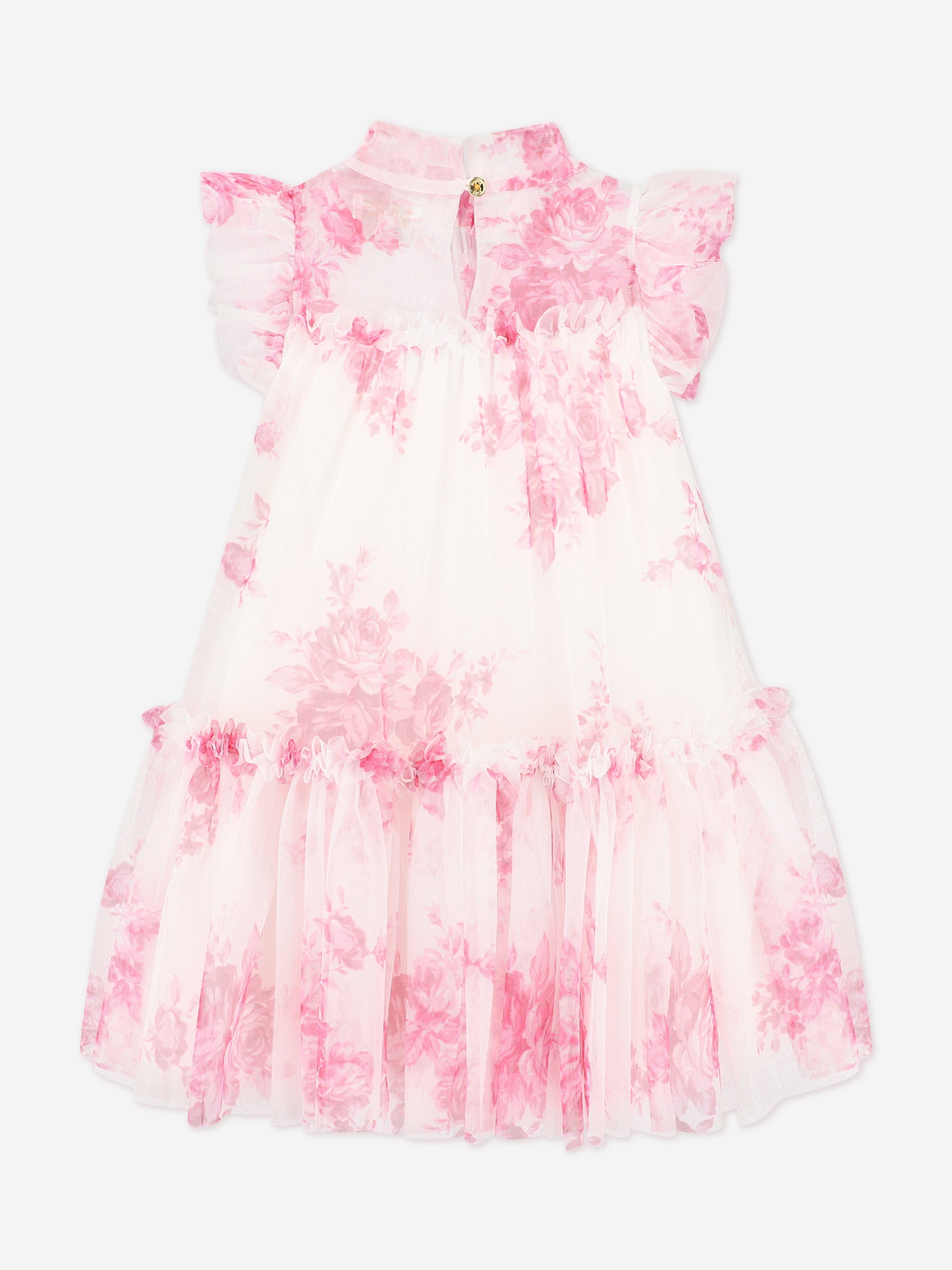 Girls Marigold Roses Dress in Pink
