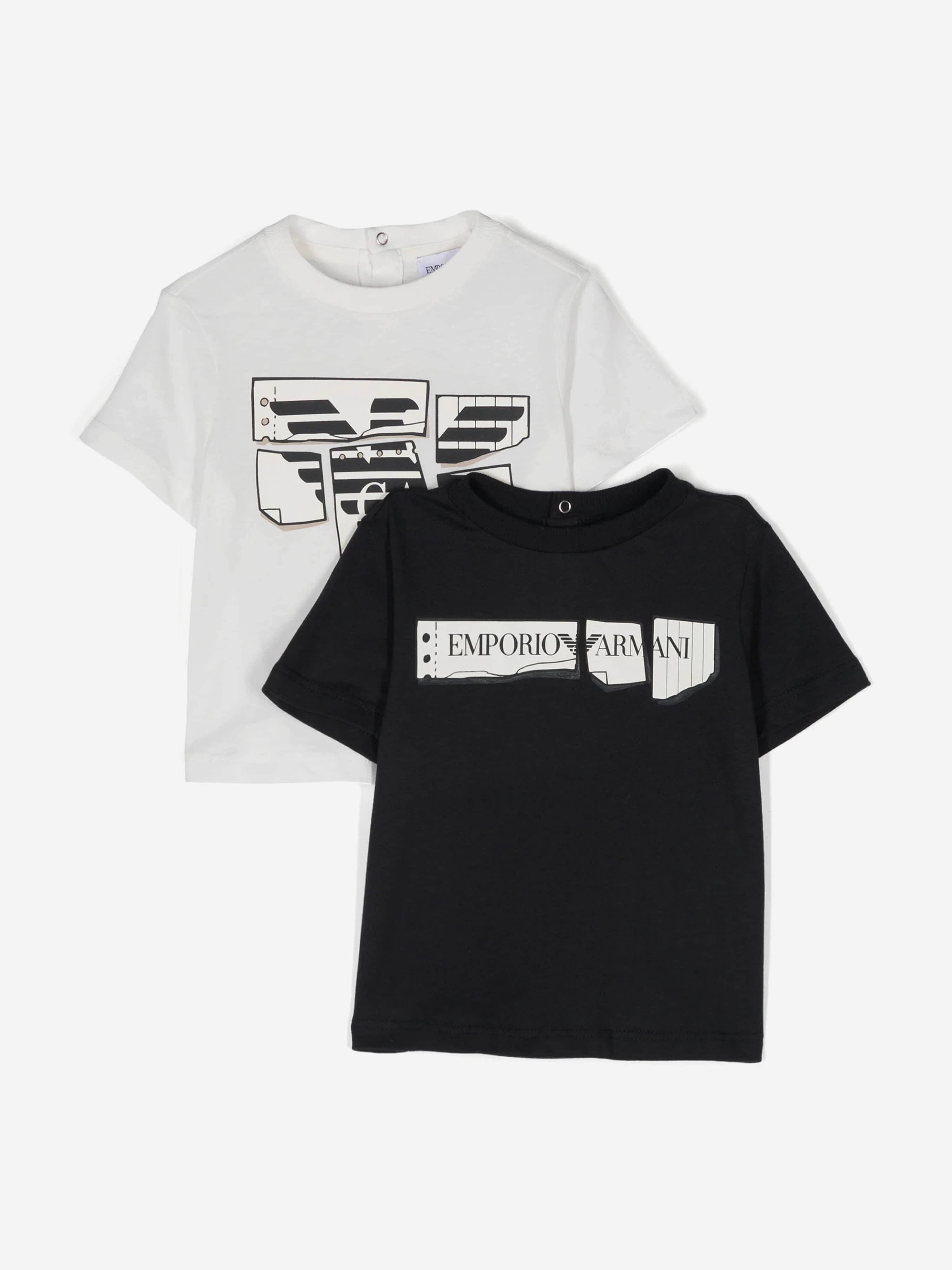 Baby Boys 2 Pack T-Shirts Set in White
