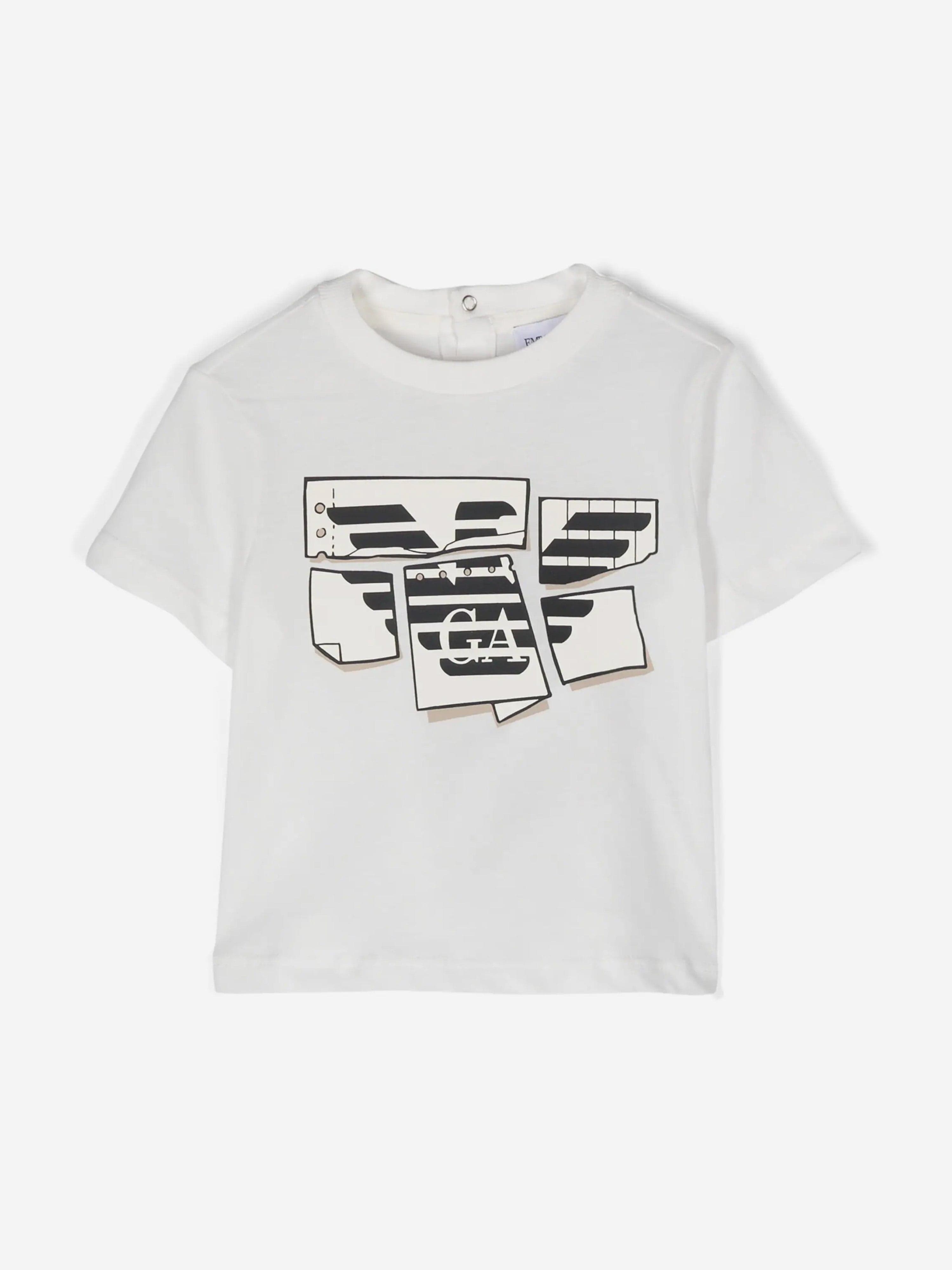 Baby Boys 2 Pack T-Shirts Set in White