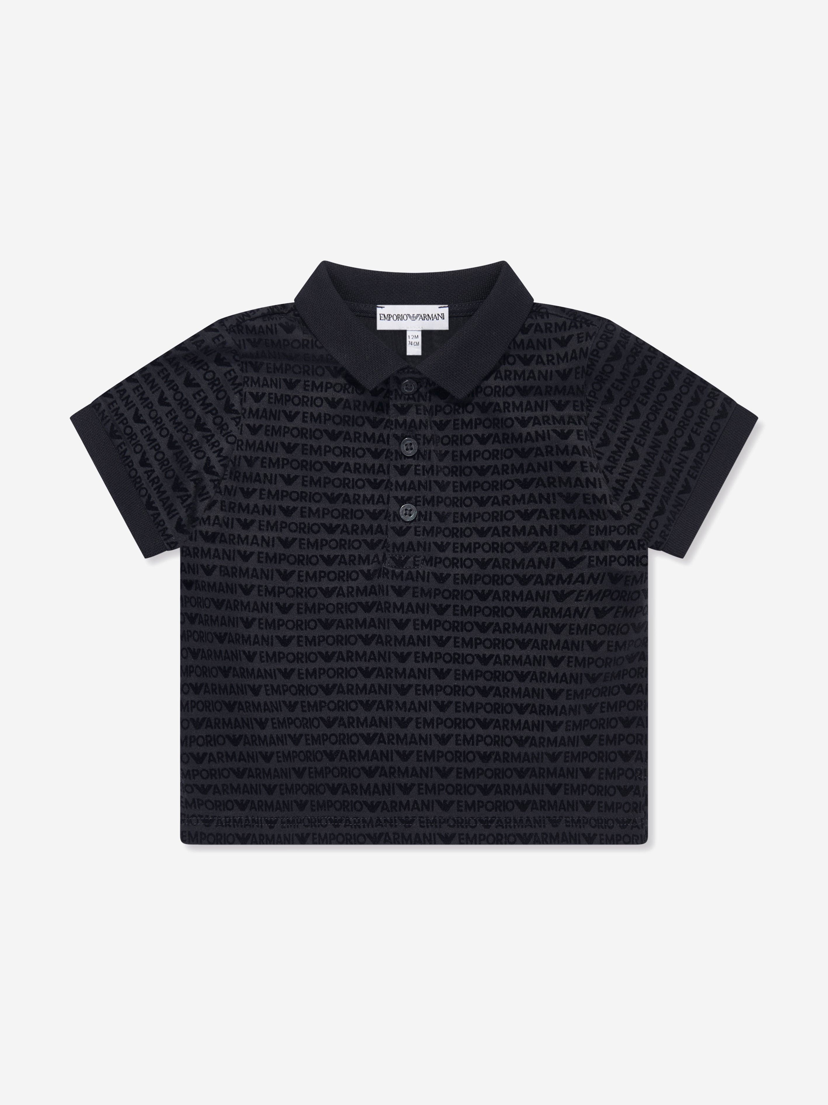 Baby Boys Logo Polo Shirt in Navy