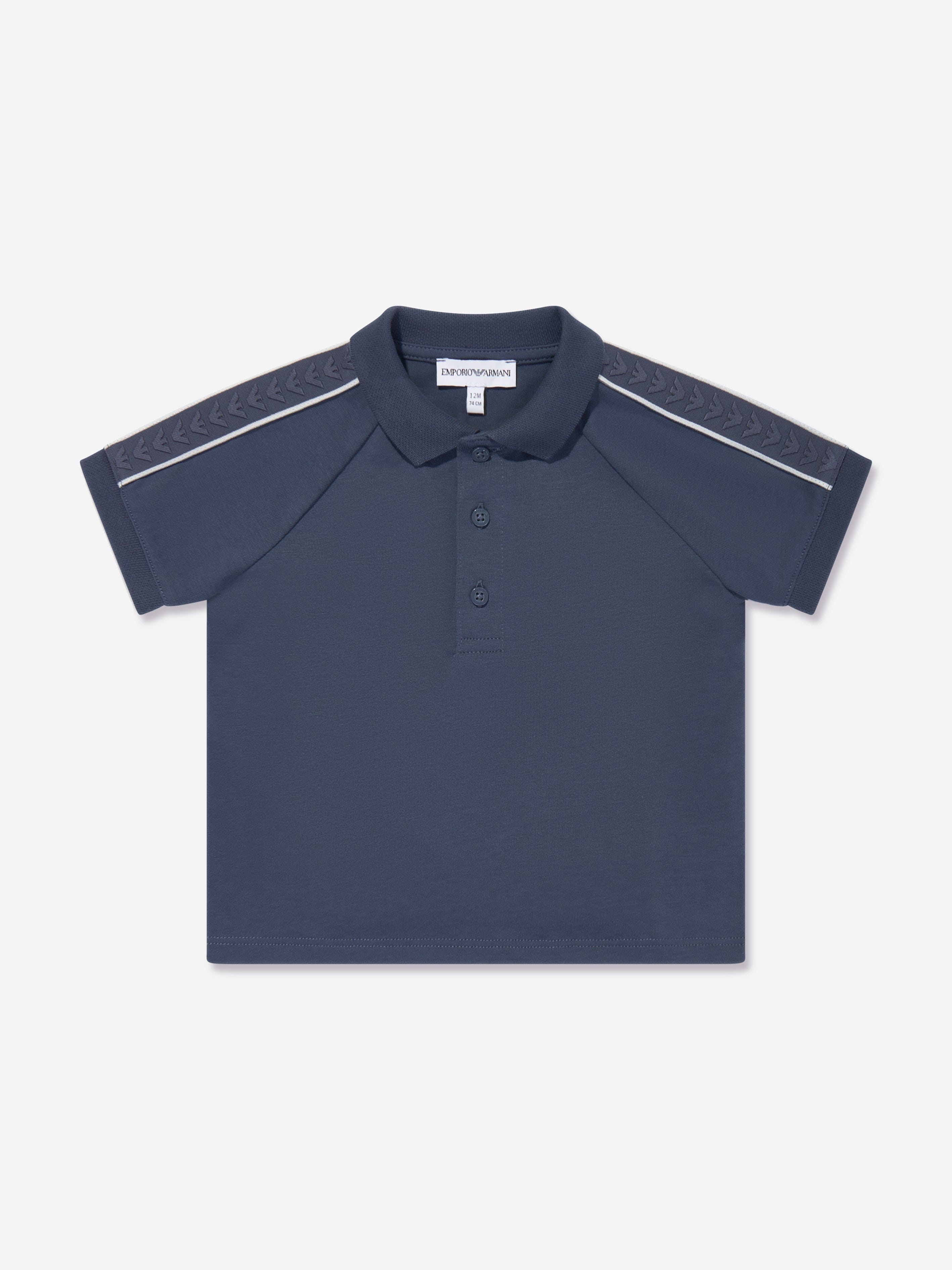 Baby Boys Branded Polo Shirt in Blue