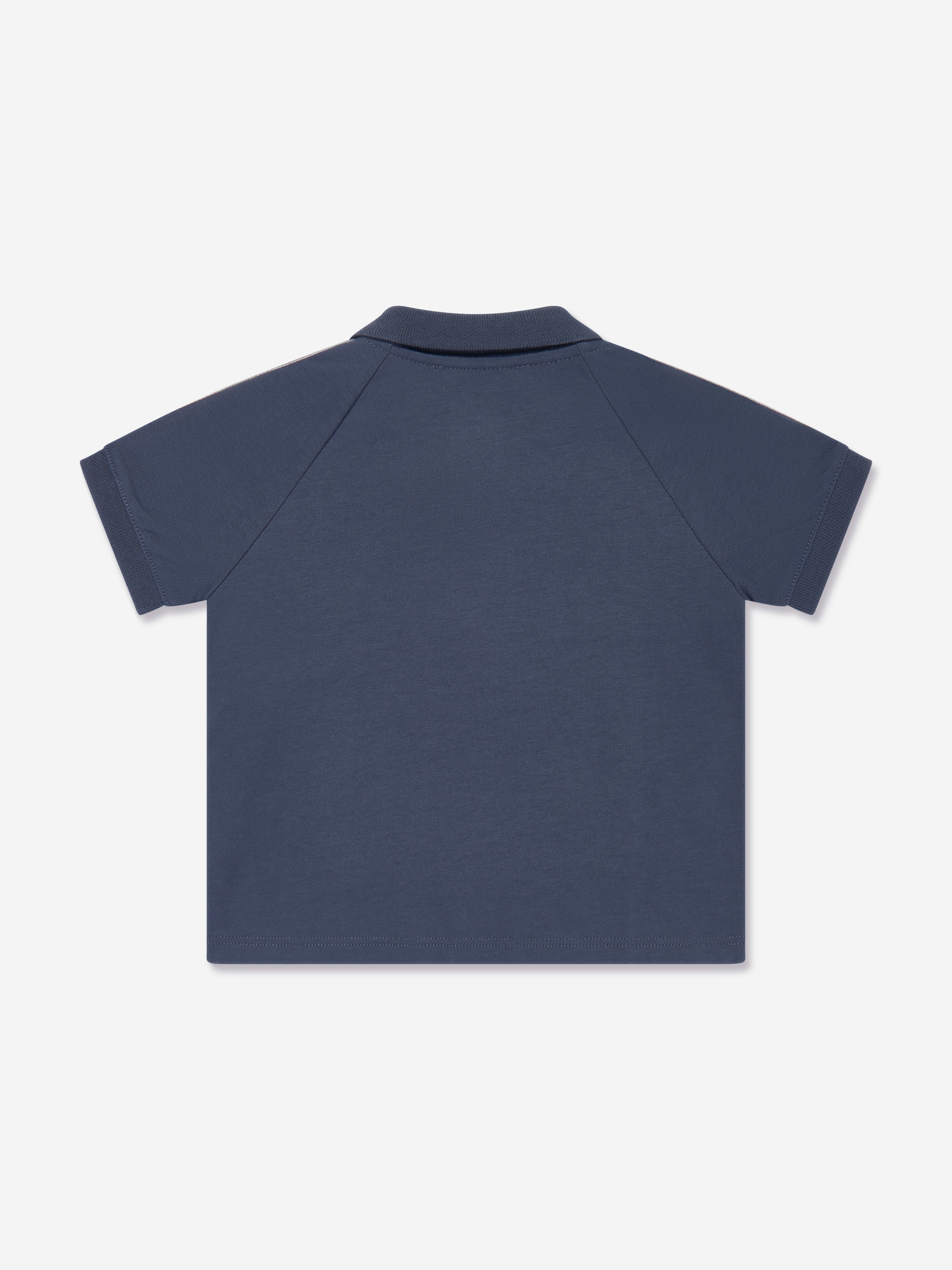 Baby Boys Branded Polo Shirt in Blue