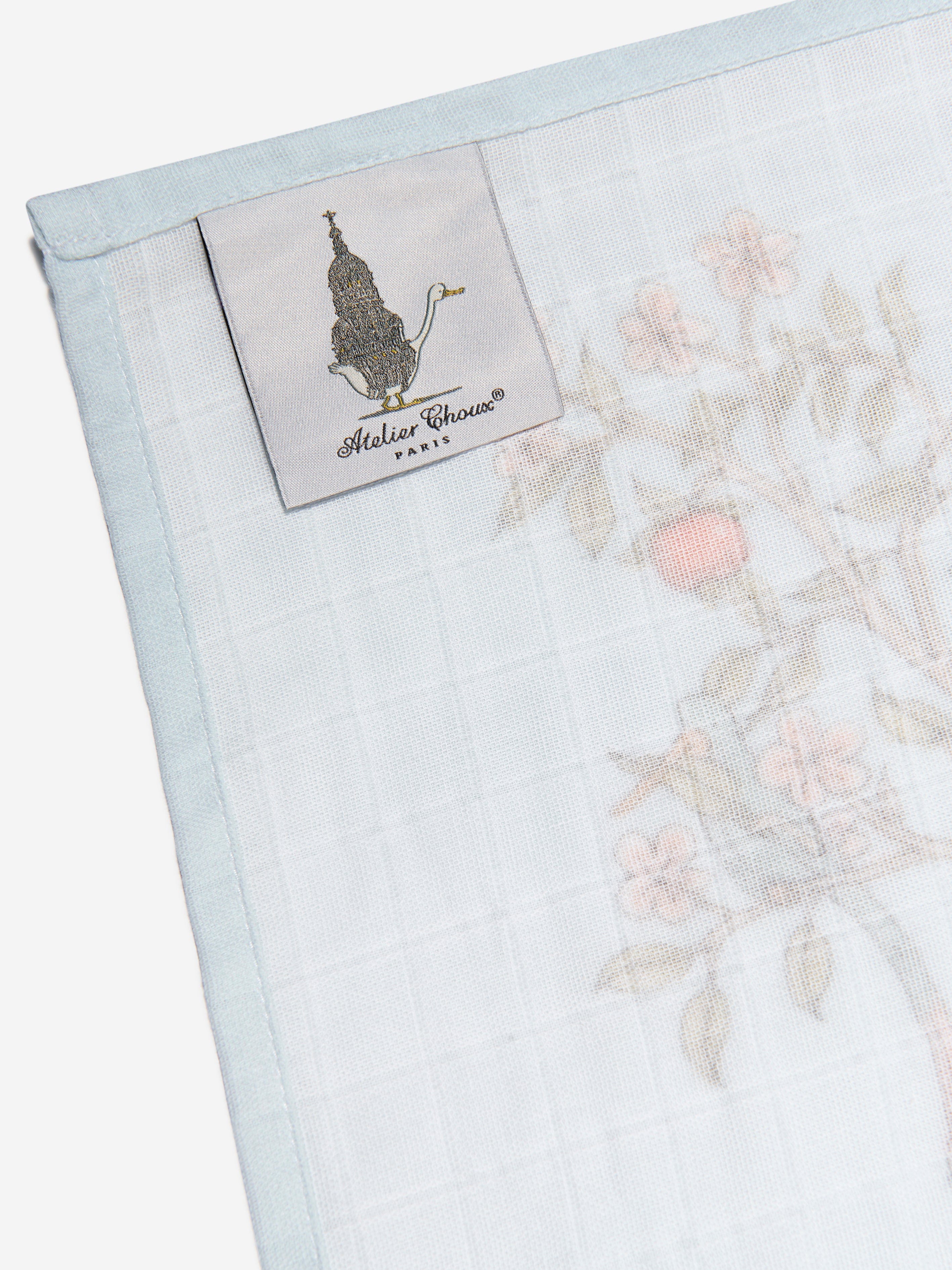 Atelier Choux Baby Boys In Bloom Swaddle in Blue