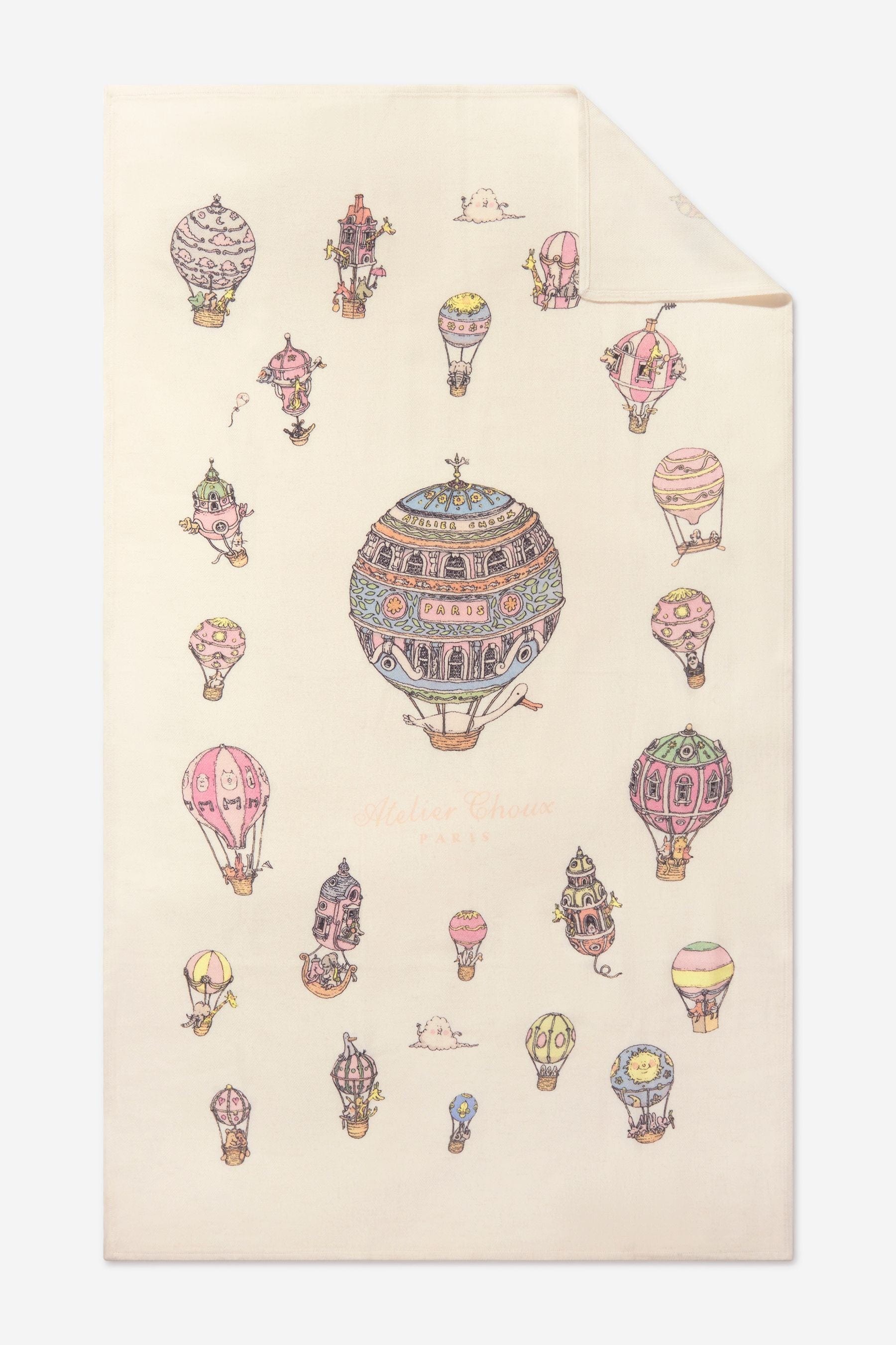 Atelier Choux Baby Hot Air Balloons Cashmere Blanket