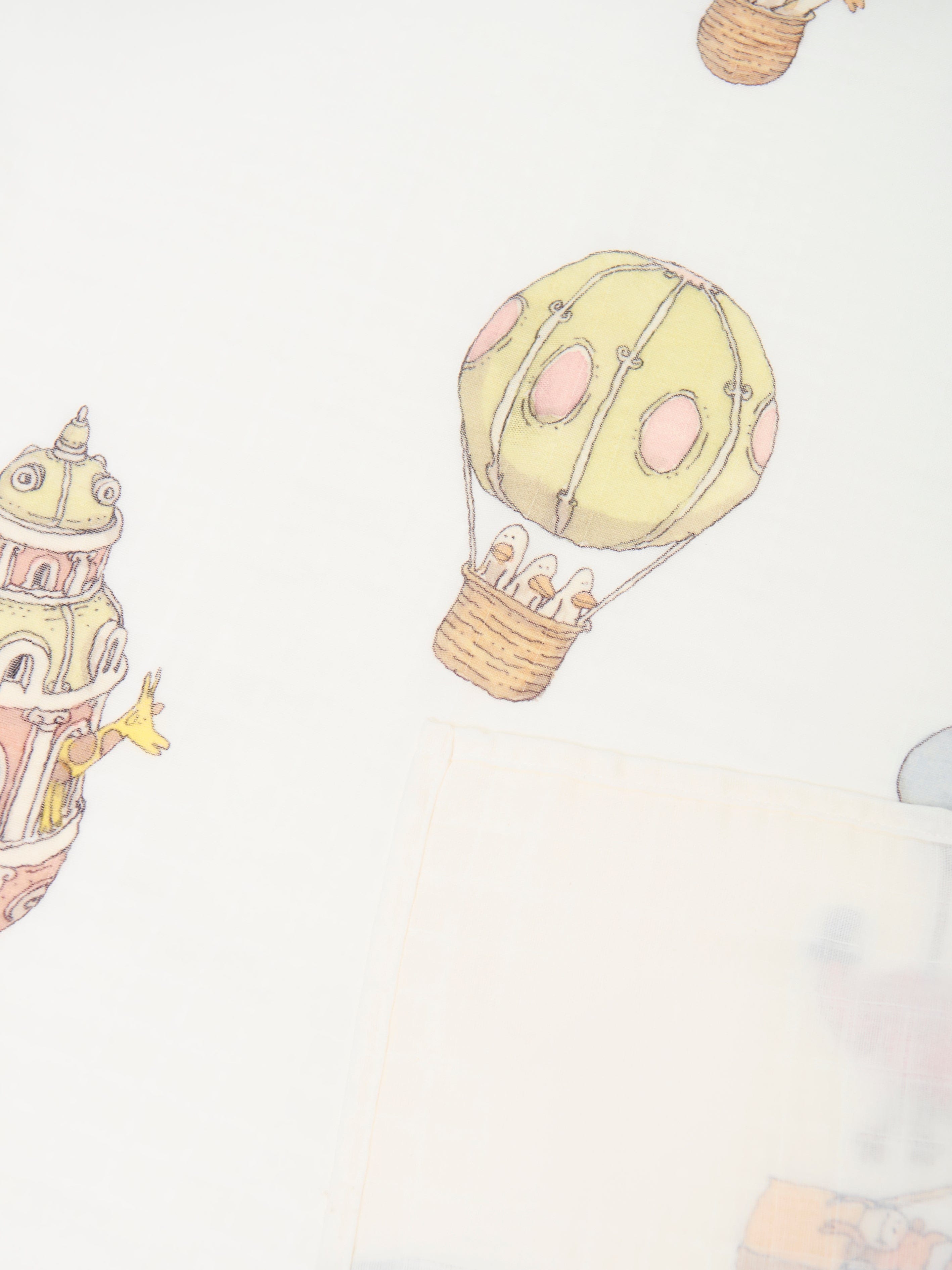 Atelier Choux Baby Grand Carré Hot Air Balloons in White
