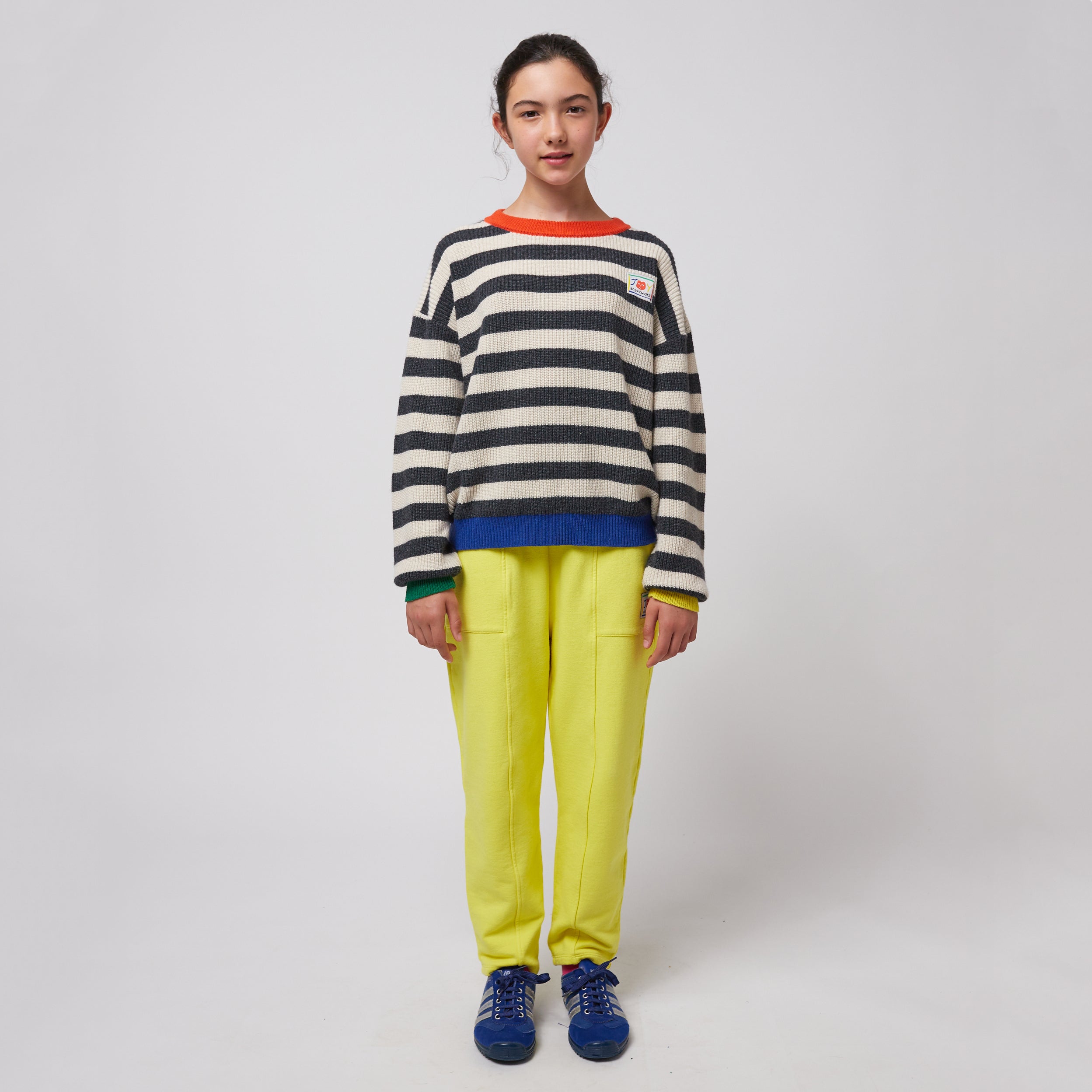 Boys & Girls Yellow Smiling Cotton Trousers