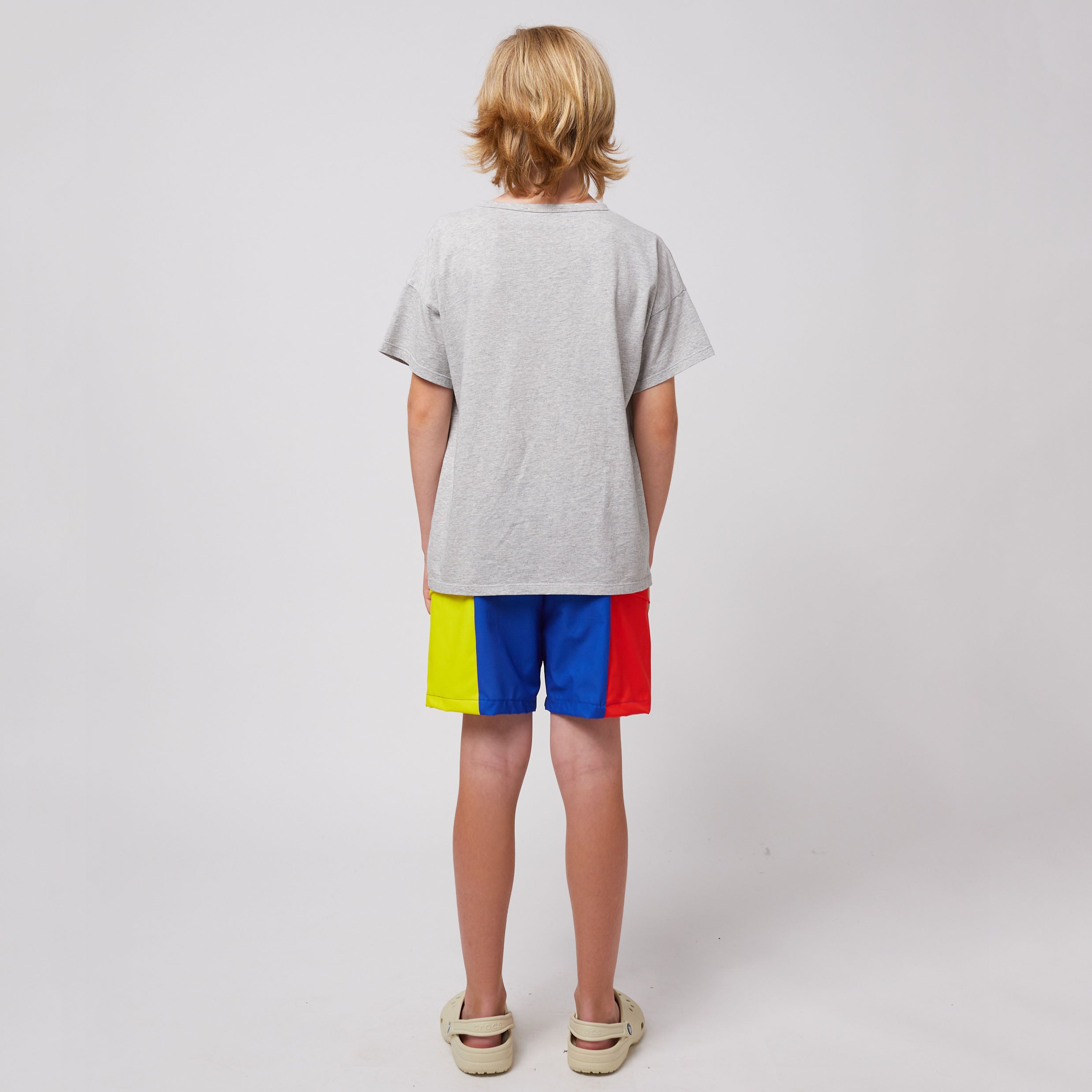 Boys Colorful Printed Logo Swimshorts