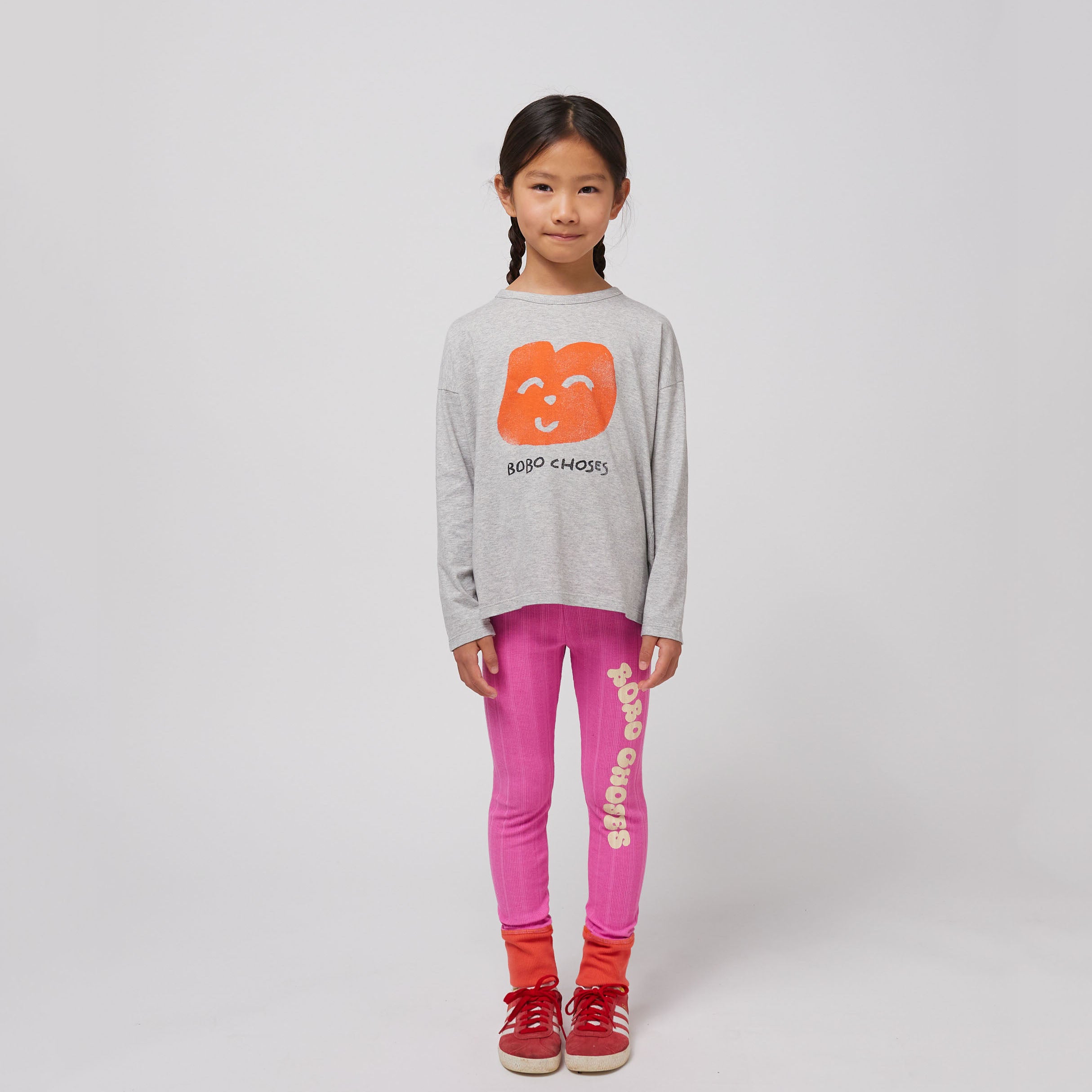 Boys & Girls Grey Printed Logo Cotton T-Shirt