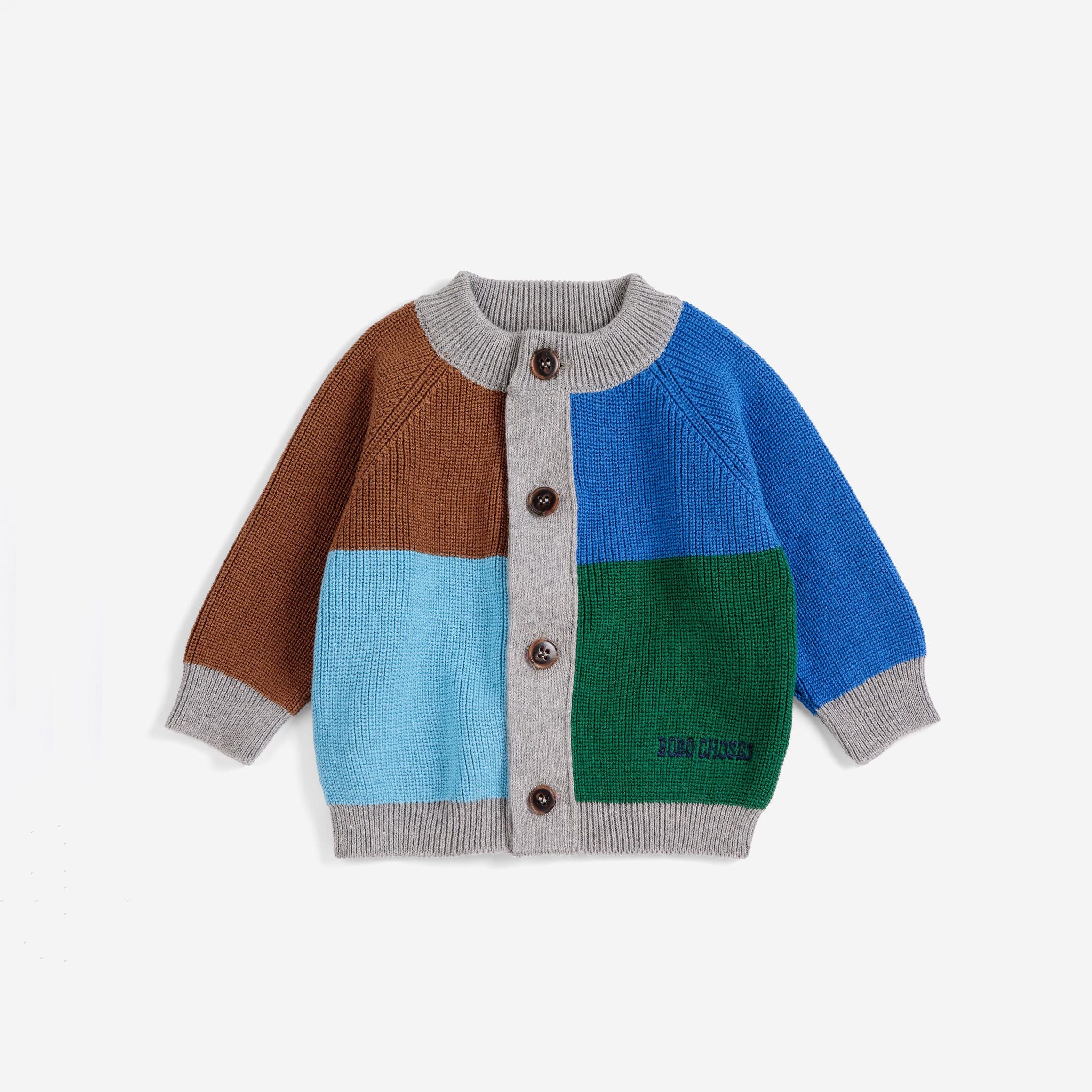 Baby Boys & Girls Multicolor Cotton Knit Cardigan