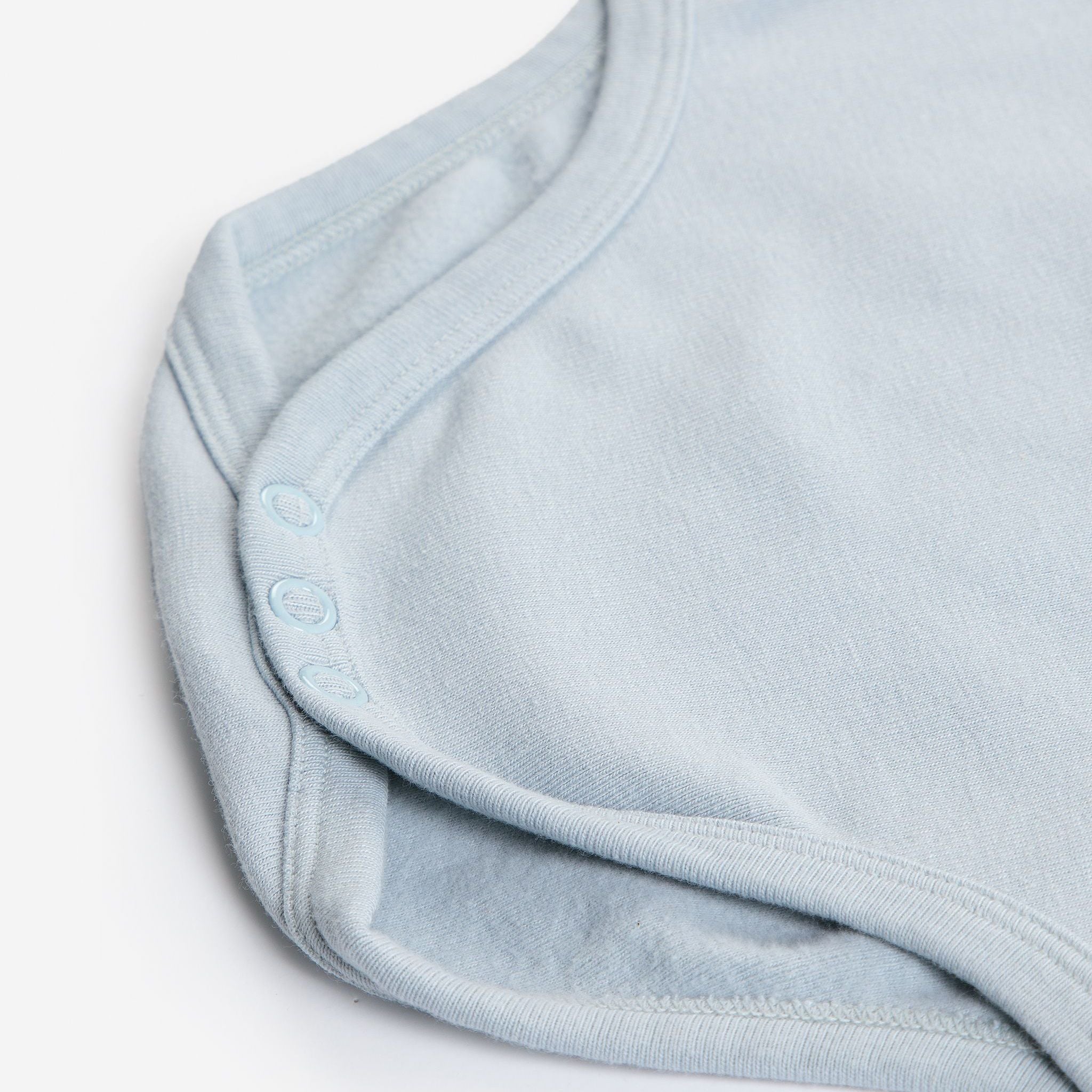 Baby Boys & Girls Light Blue Logo Cotton Babysuit