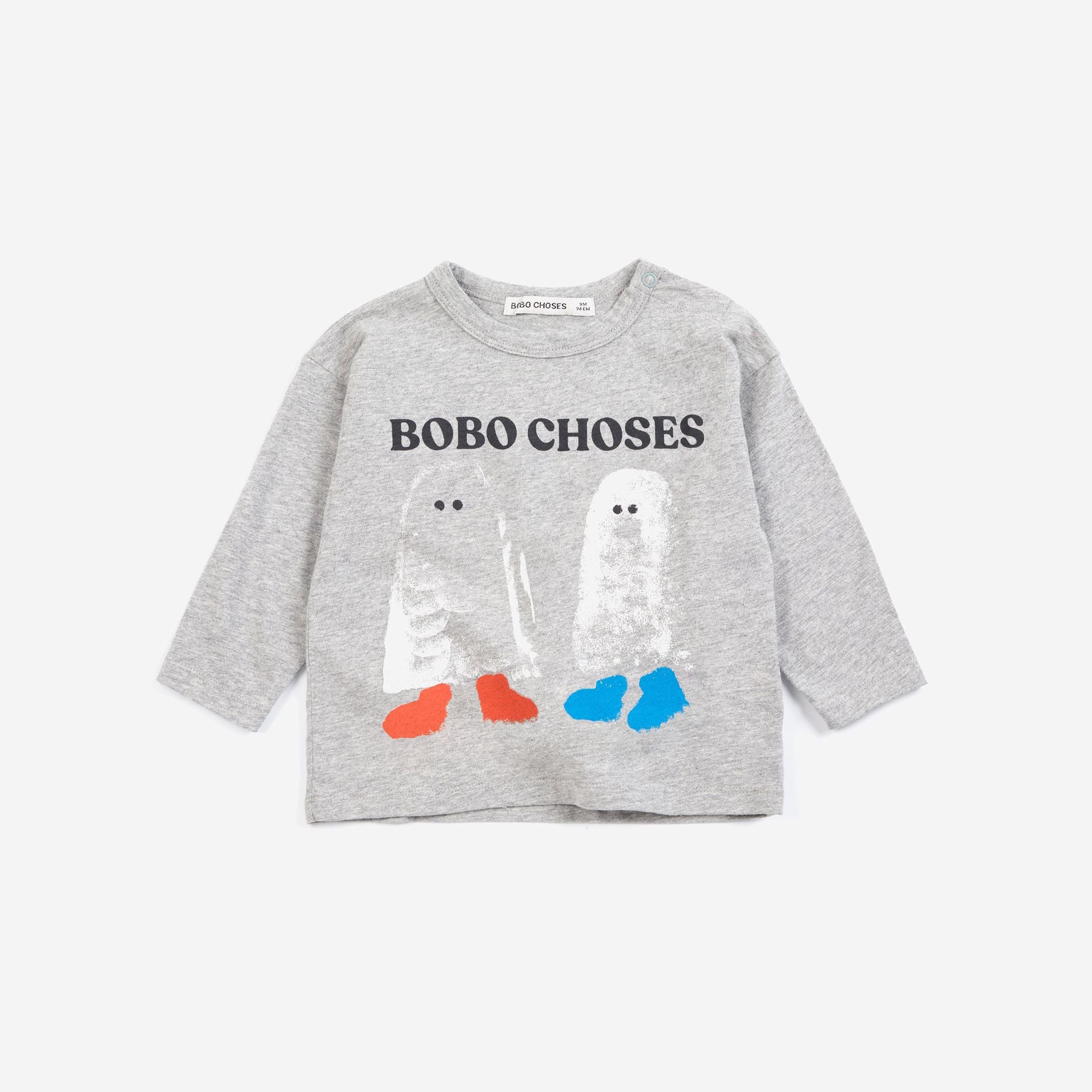 Baby Boys & Girls Grey Logo Cotton T-Shirt
