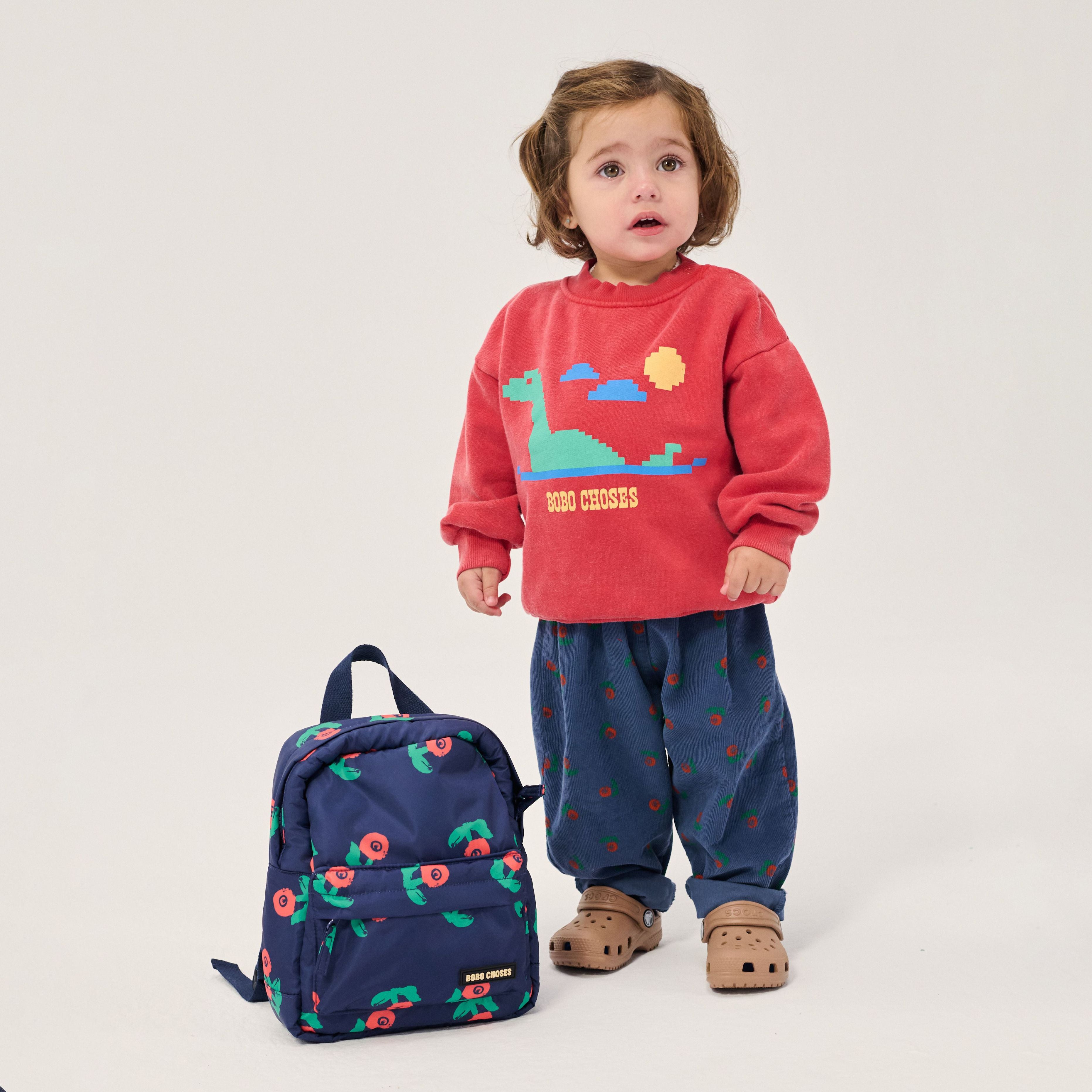 Baby Boys & Girls Red Printed Cotton Sweatshirt