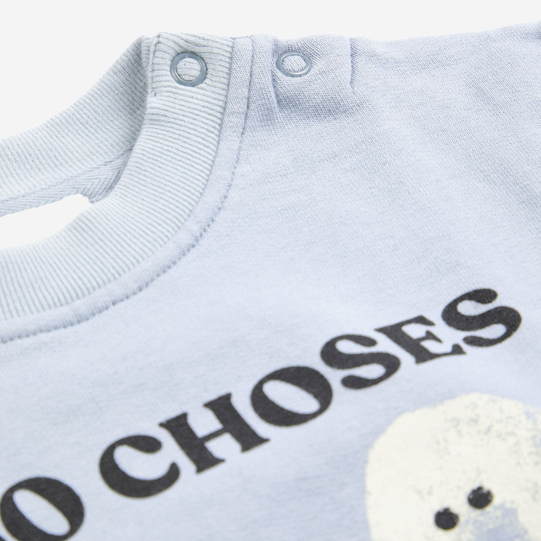 Baby Boys & Girls Light Blue Logo Cotton Sweatshirt