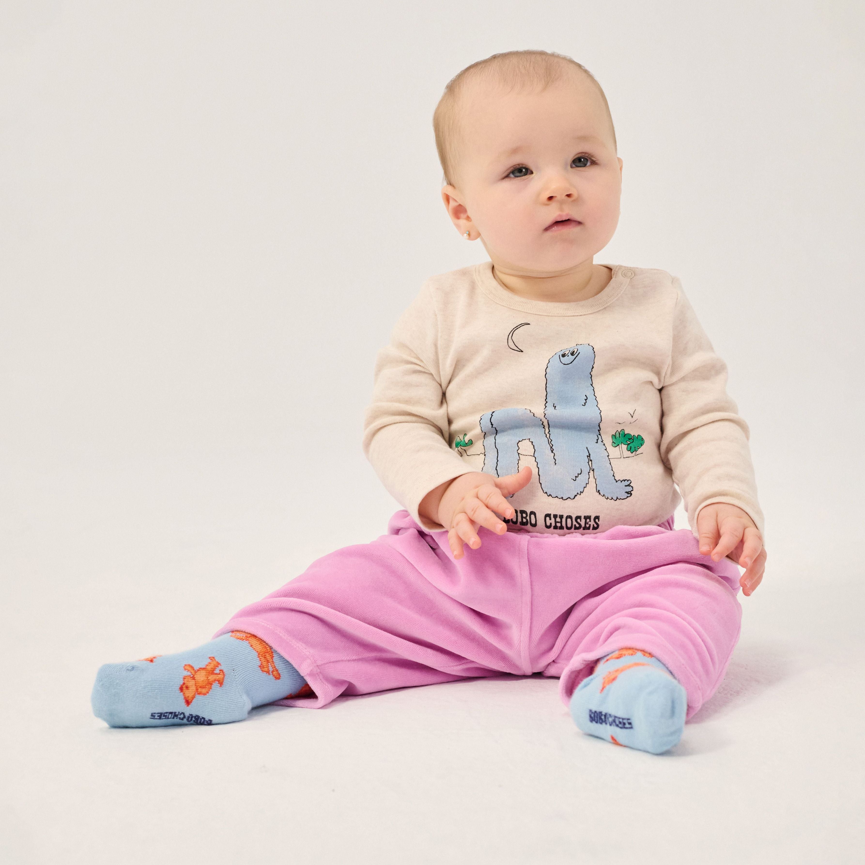 Baby Boys & Girls Pink Velvet Trousers