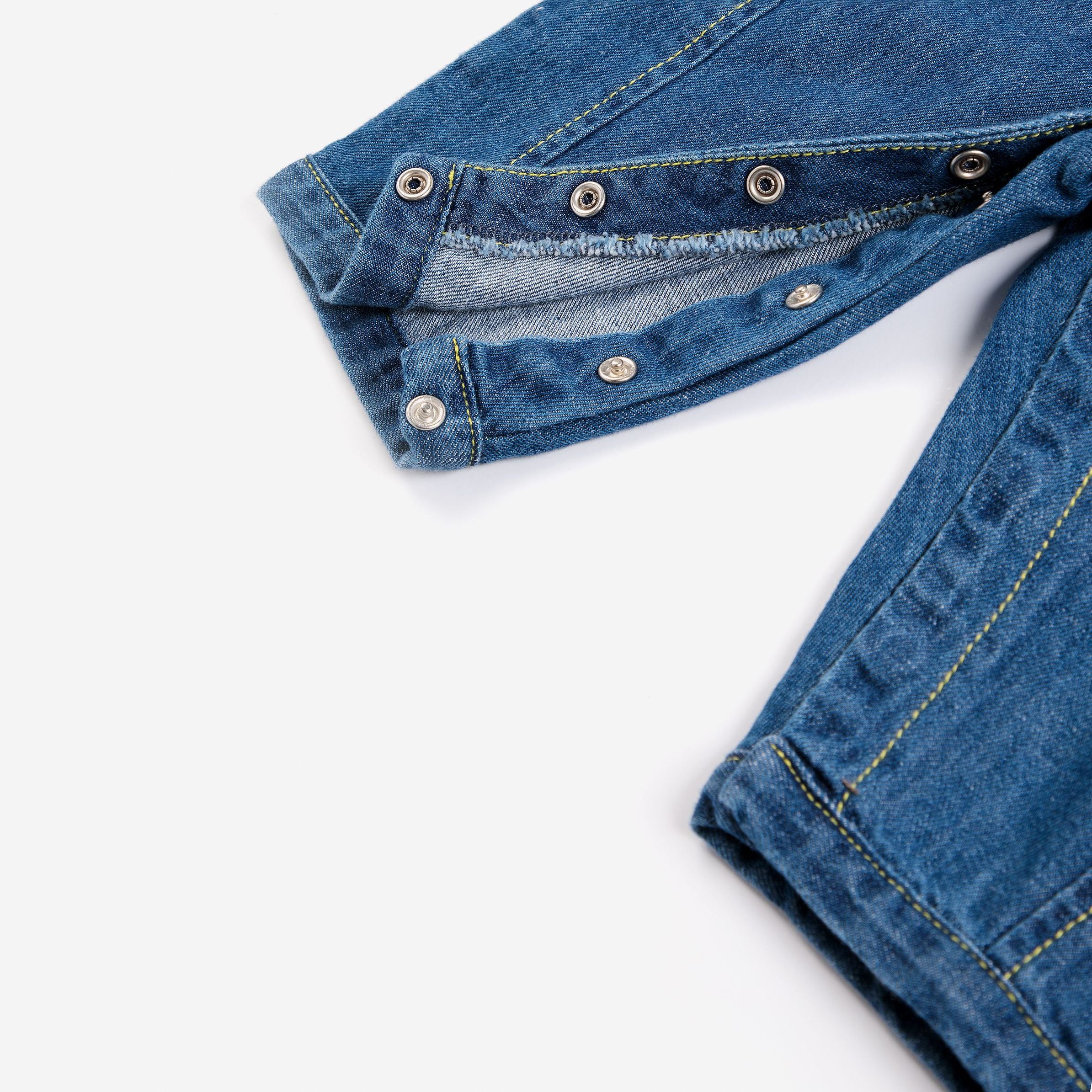 Baby Boys & Girls Blue Denim Jumpsuit