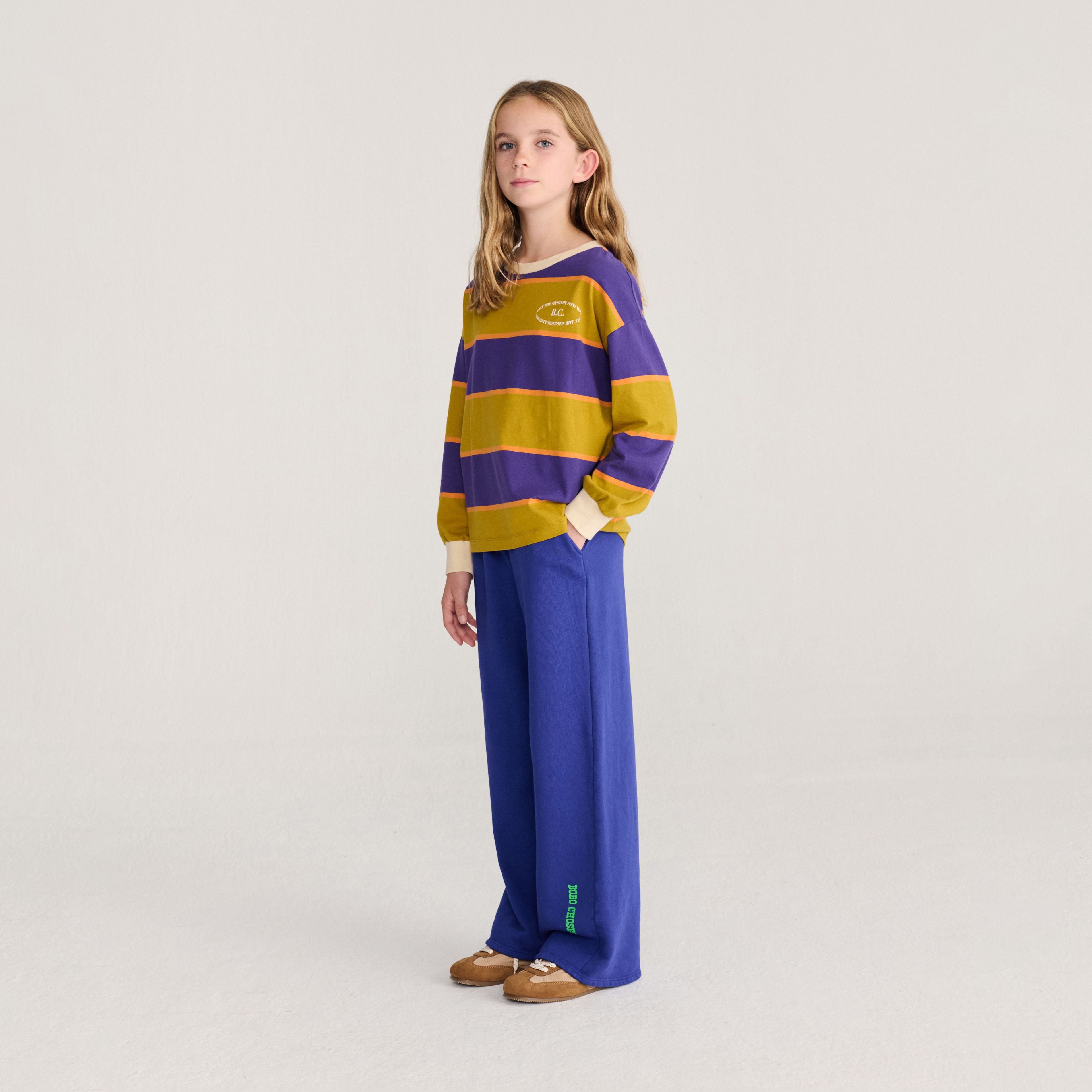 Boys & Girls Multicolor Stripes Cotton T-Shirt