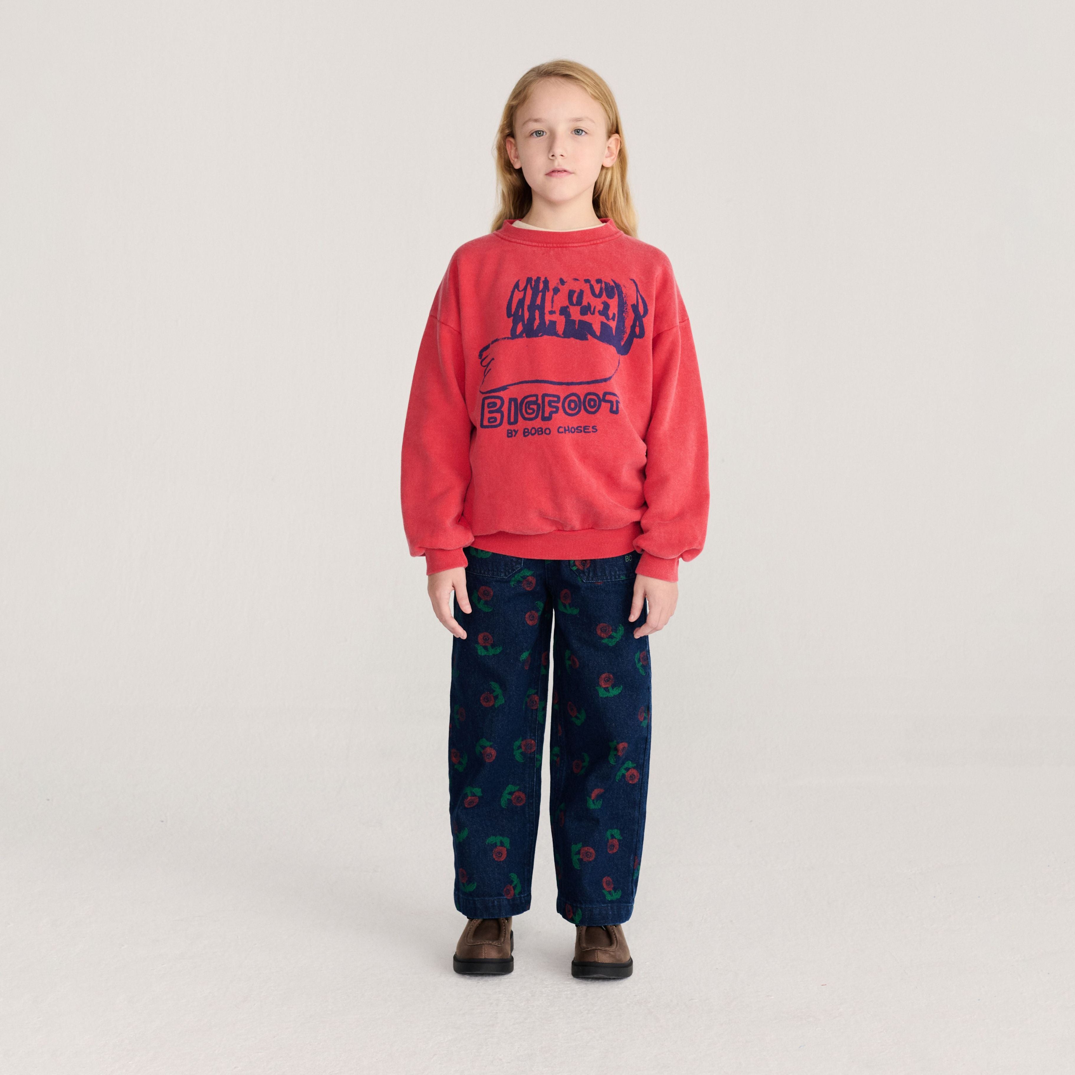 Boys & Girls Red Cotton Sweatshirt