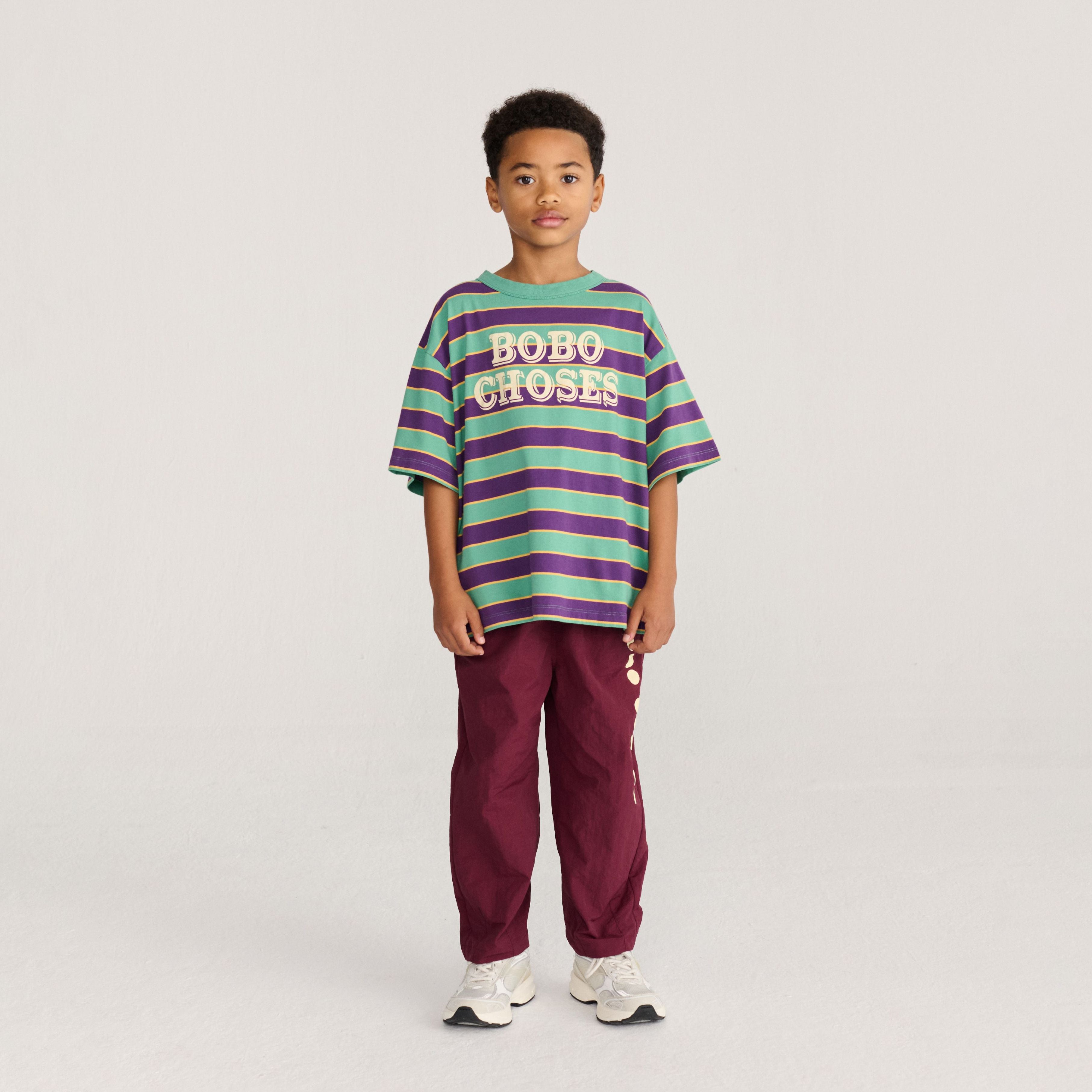 Boys & Girls Green Stripes Cotton T-Shirt