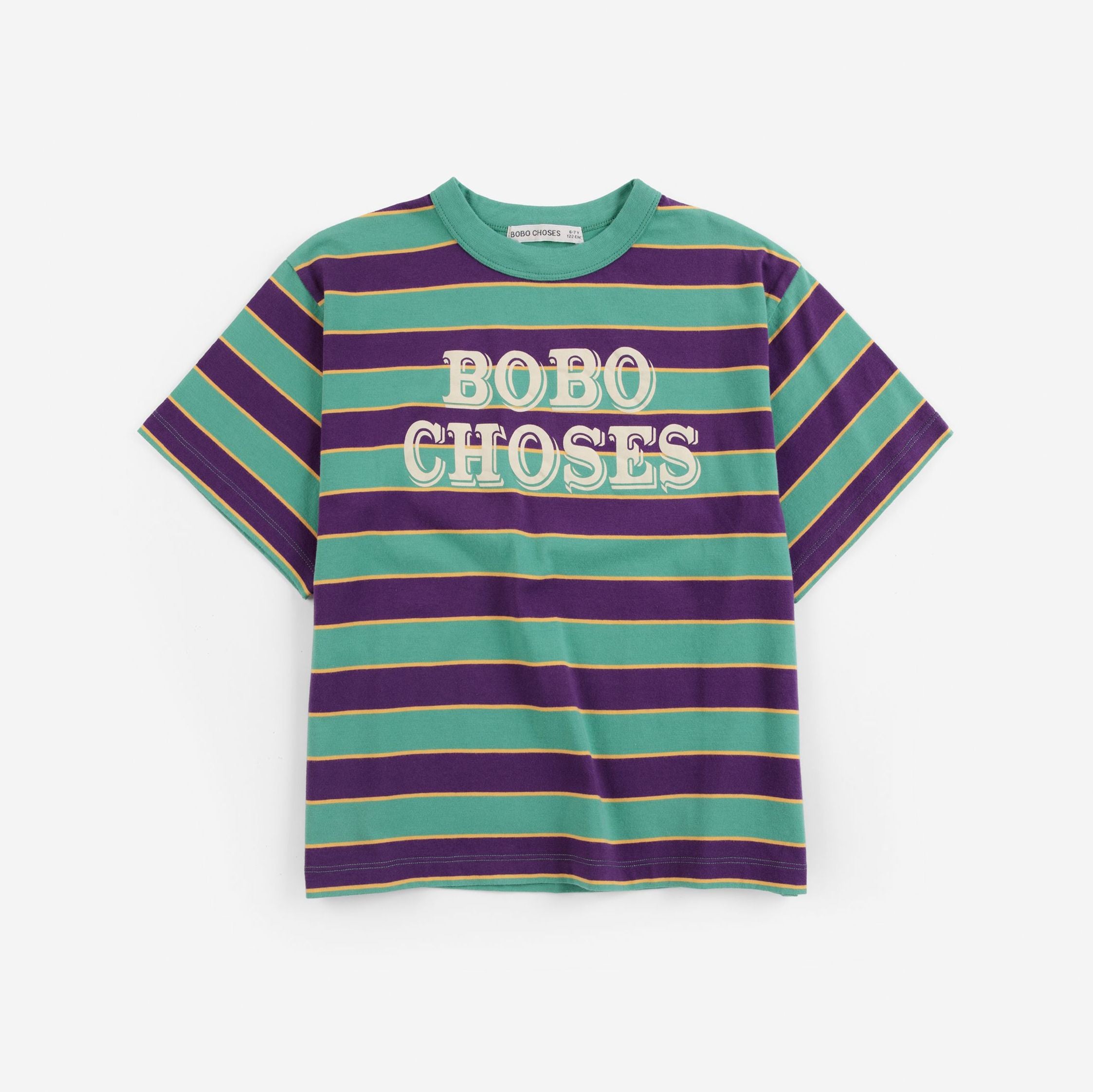 Boys & Girls Green Stripes Cotton T-Shirt