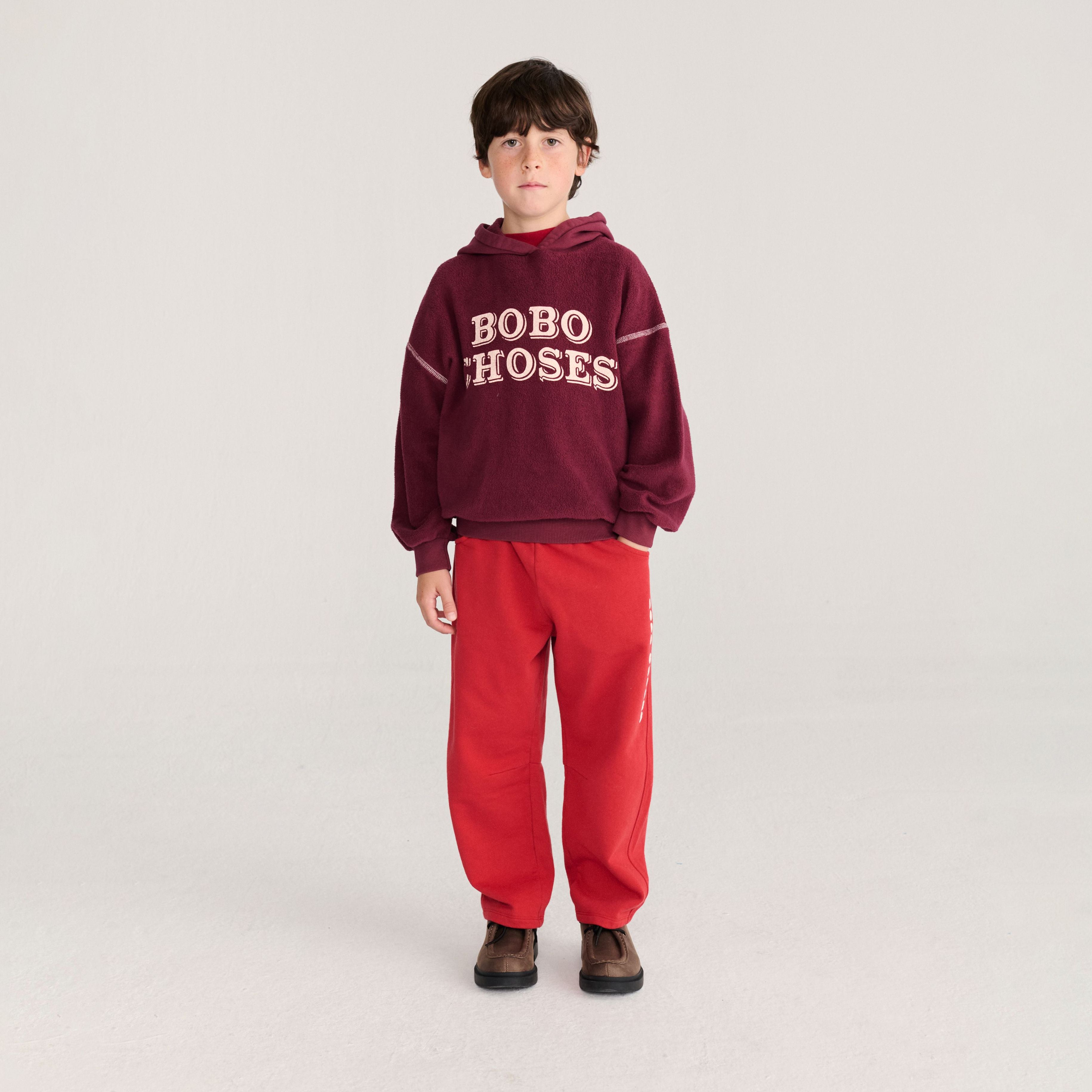 Boys & Girls Red Cotton Trousers