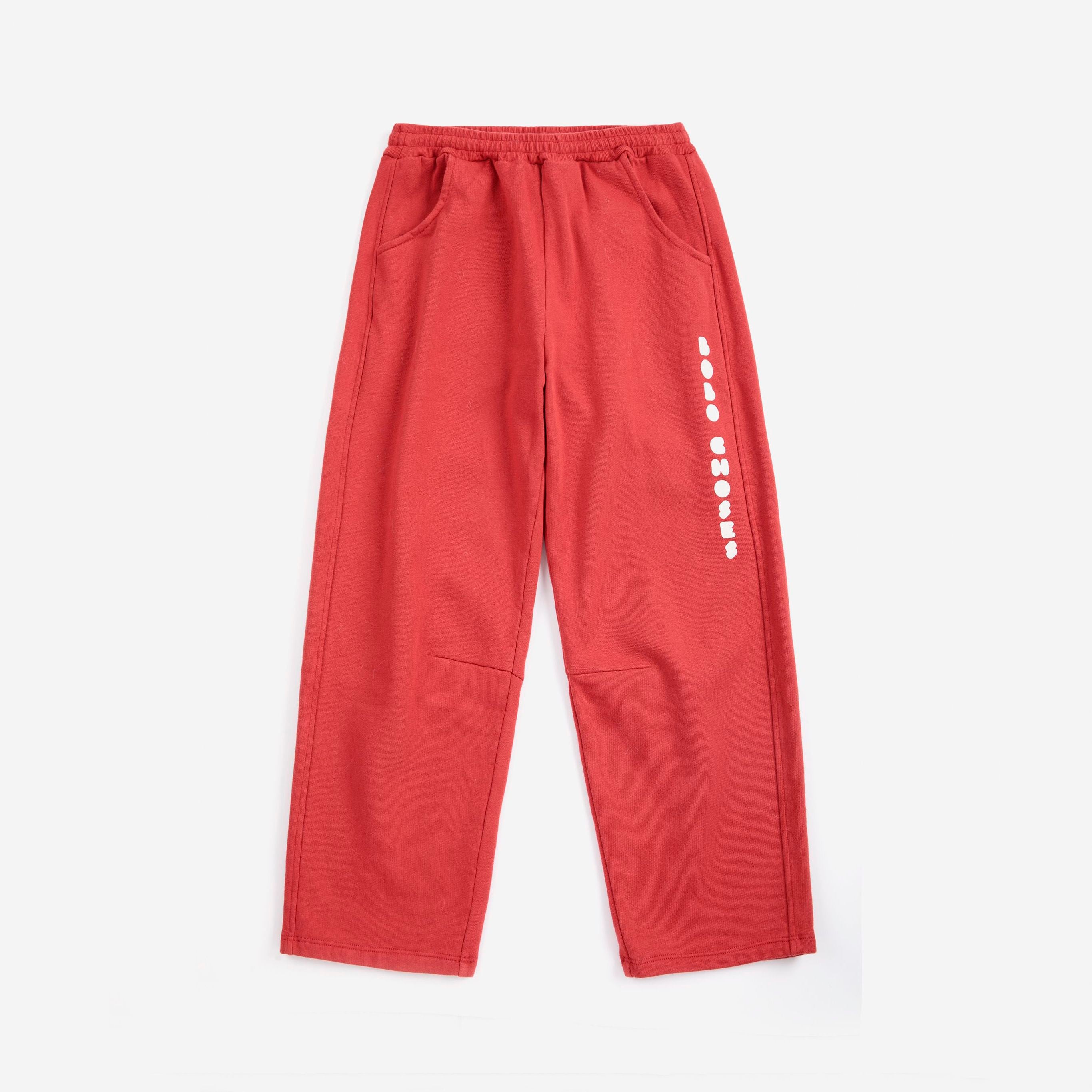 Boys & Girls Red Cotton Trousers
