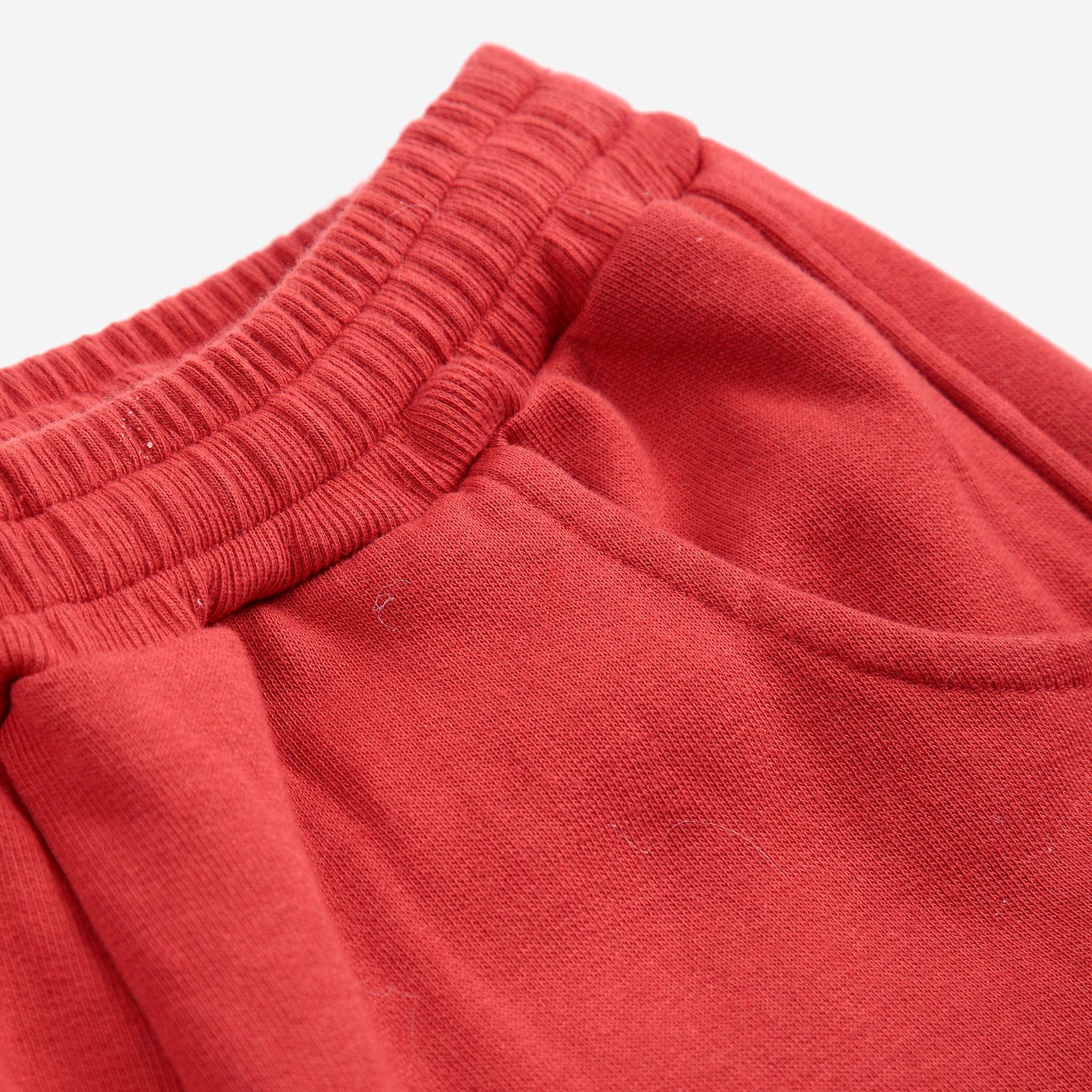 Boys & Girls Red Cotton Trousers