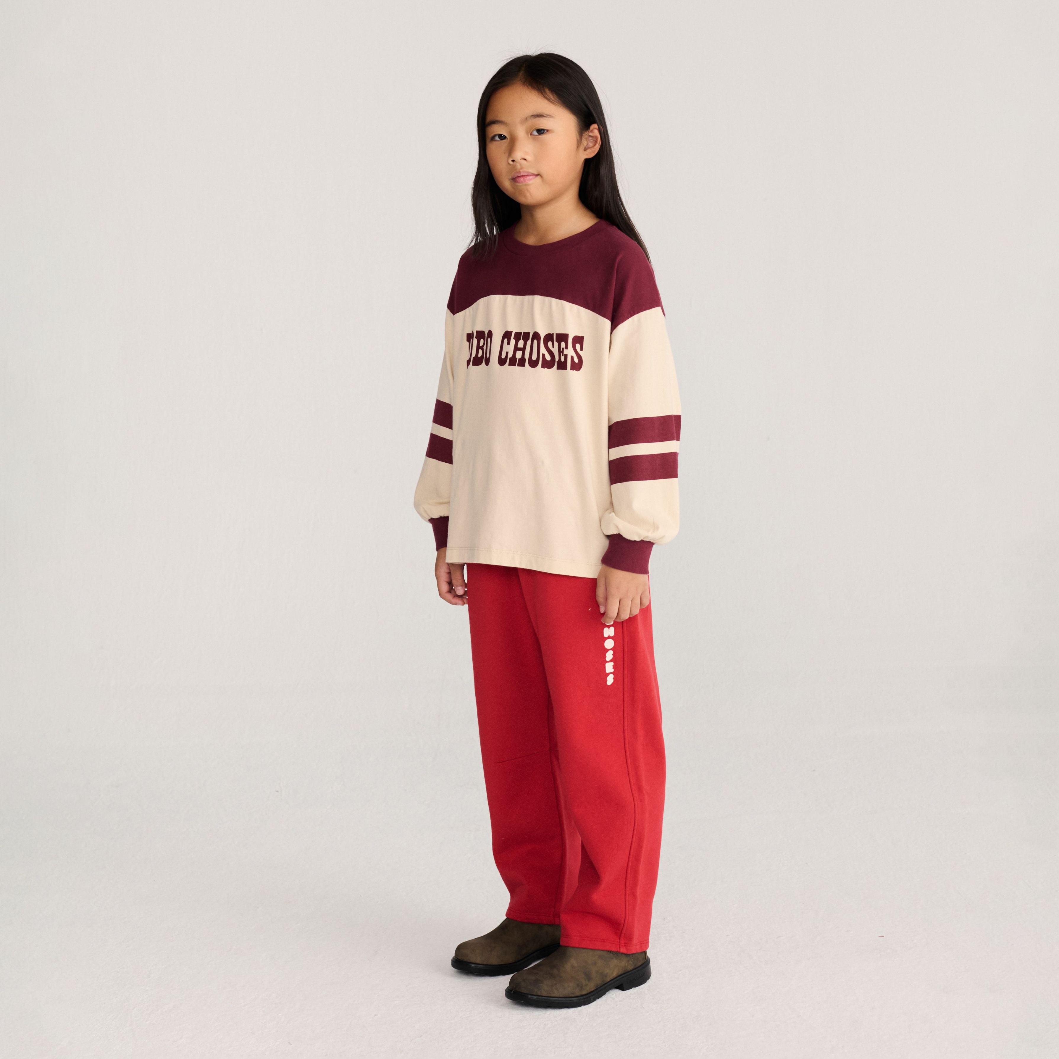Boys & Girls Red Cotton Trousers