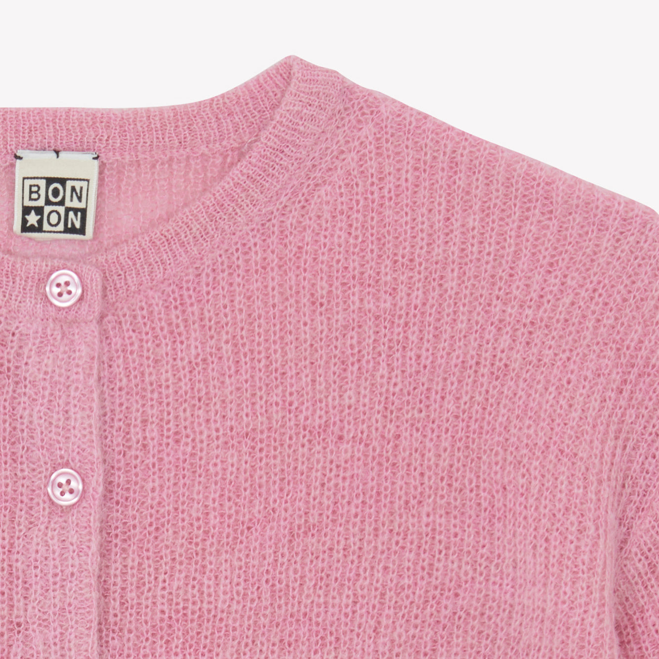 Girls Pink Knit Cardigan