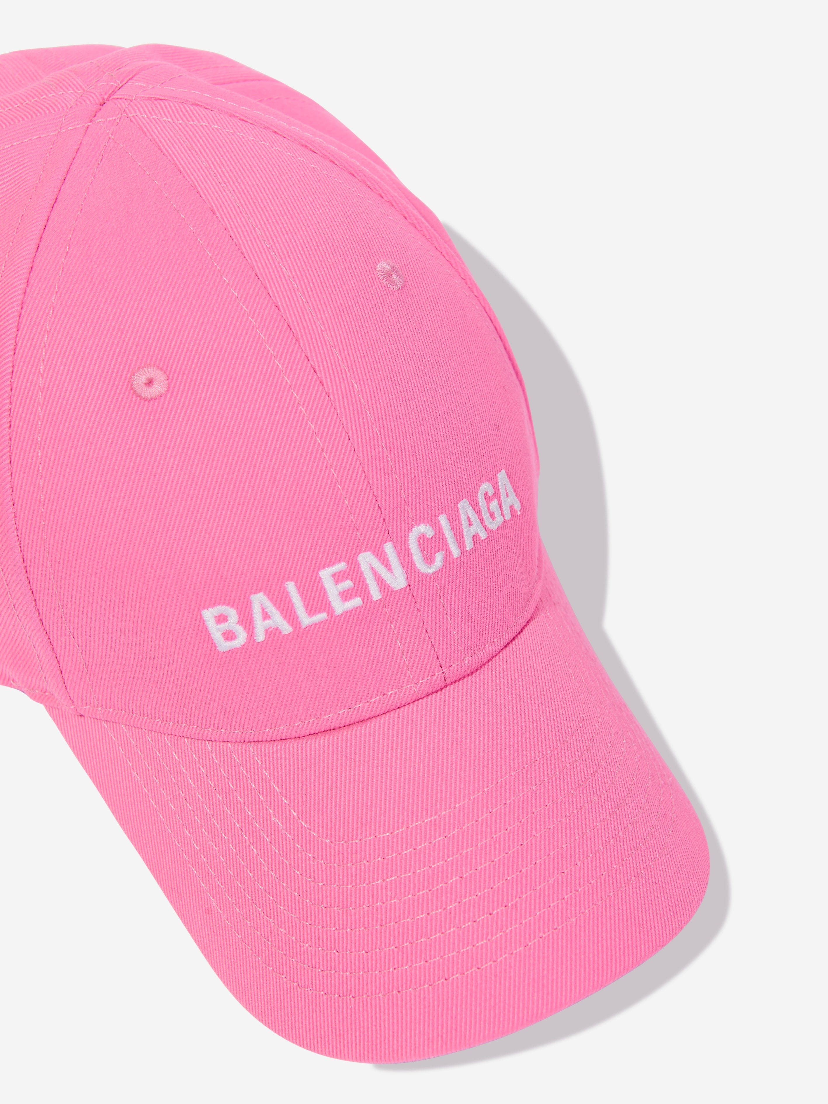 Balenciaga Kids Logo Cap in Pink