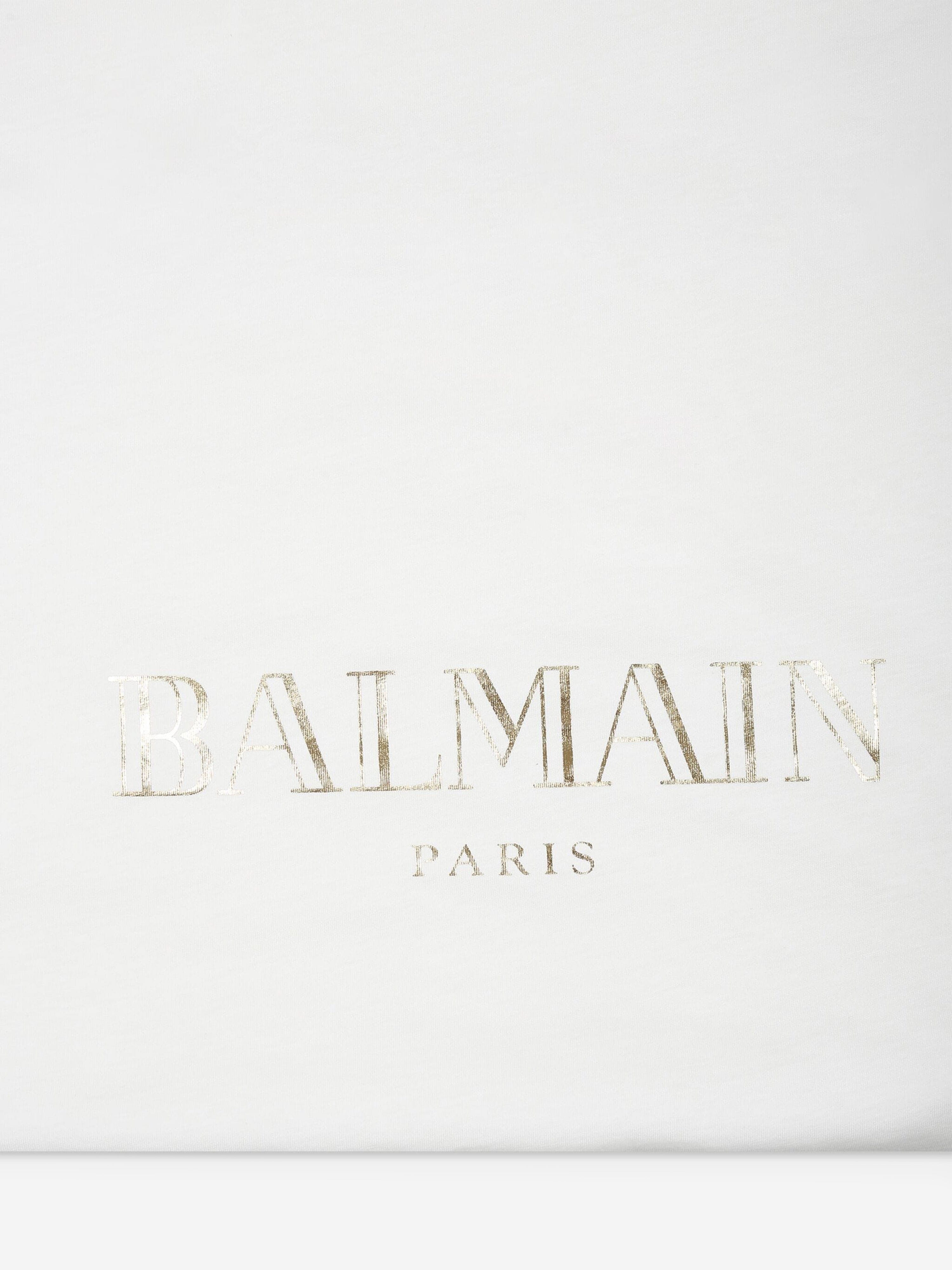 Balmain Baby Paris Logo Blanket in Ivory