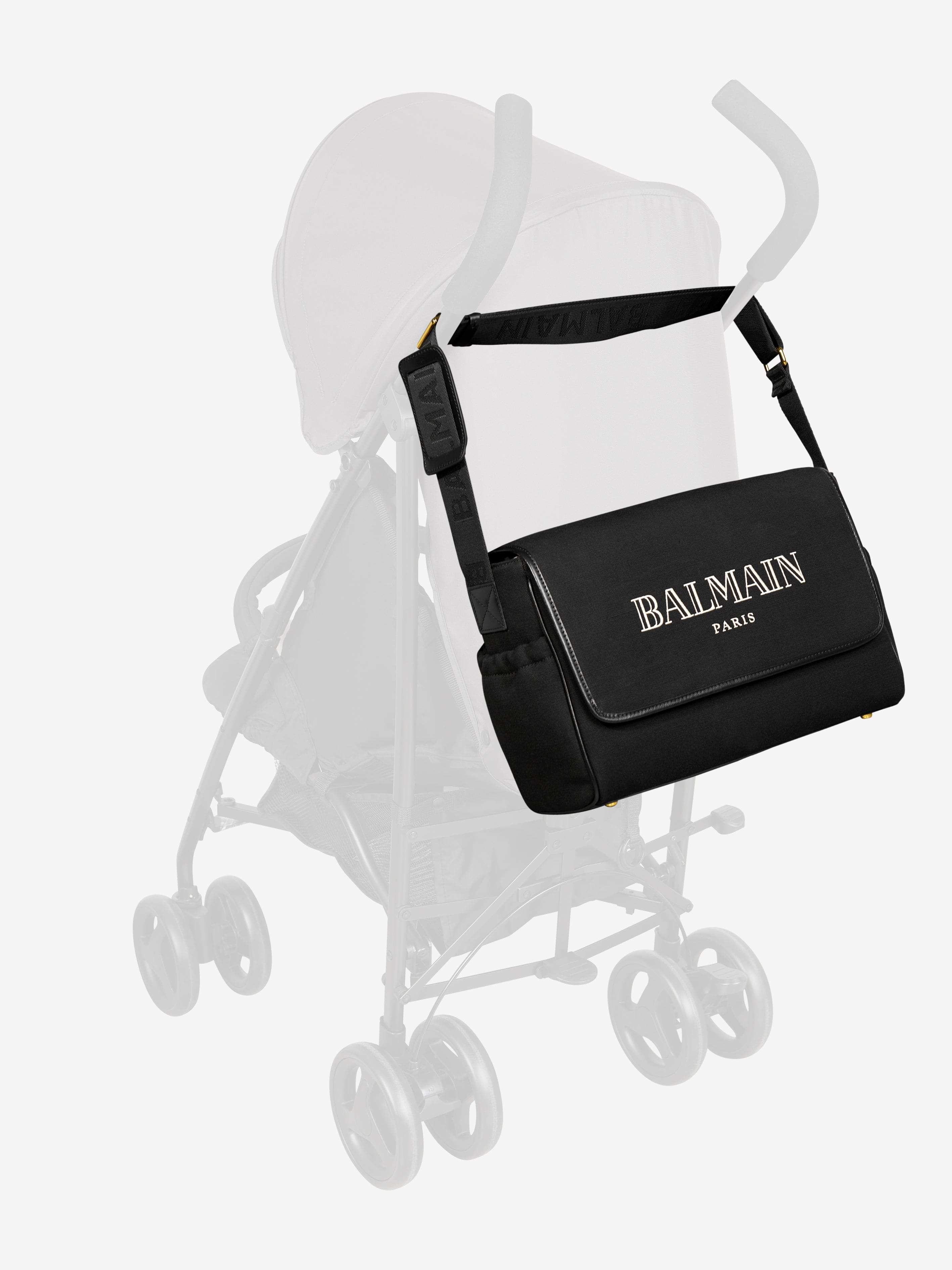 Balmain Baby Logo Changing Bag in Black (40cm)