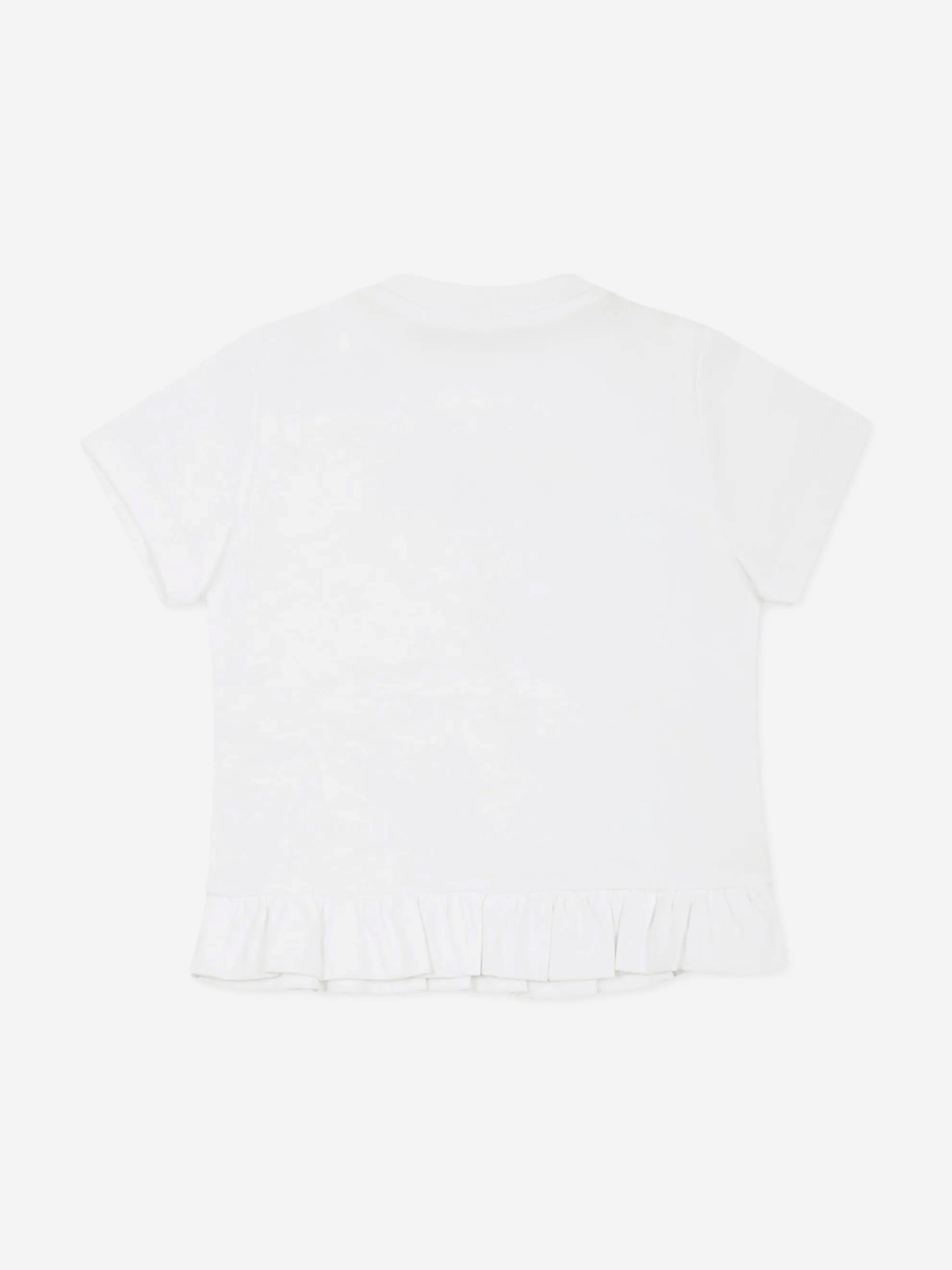 Balmain Baby Girls Logo T-Shirt in White