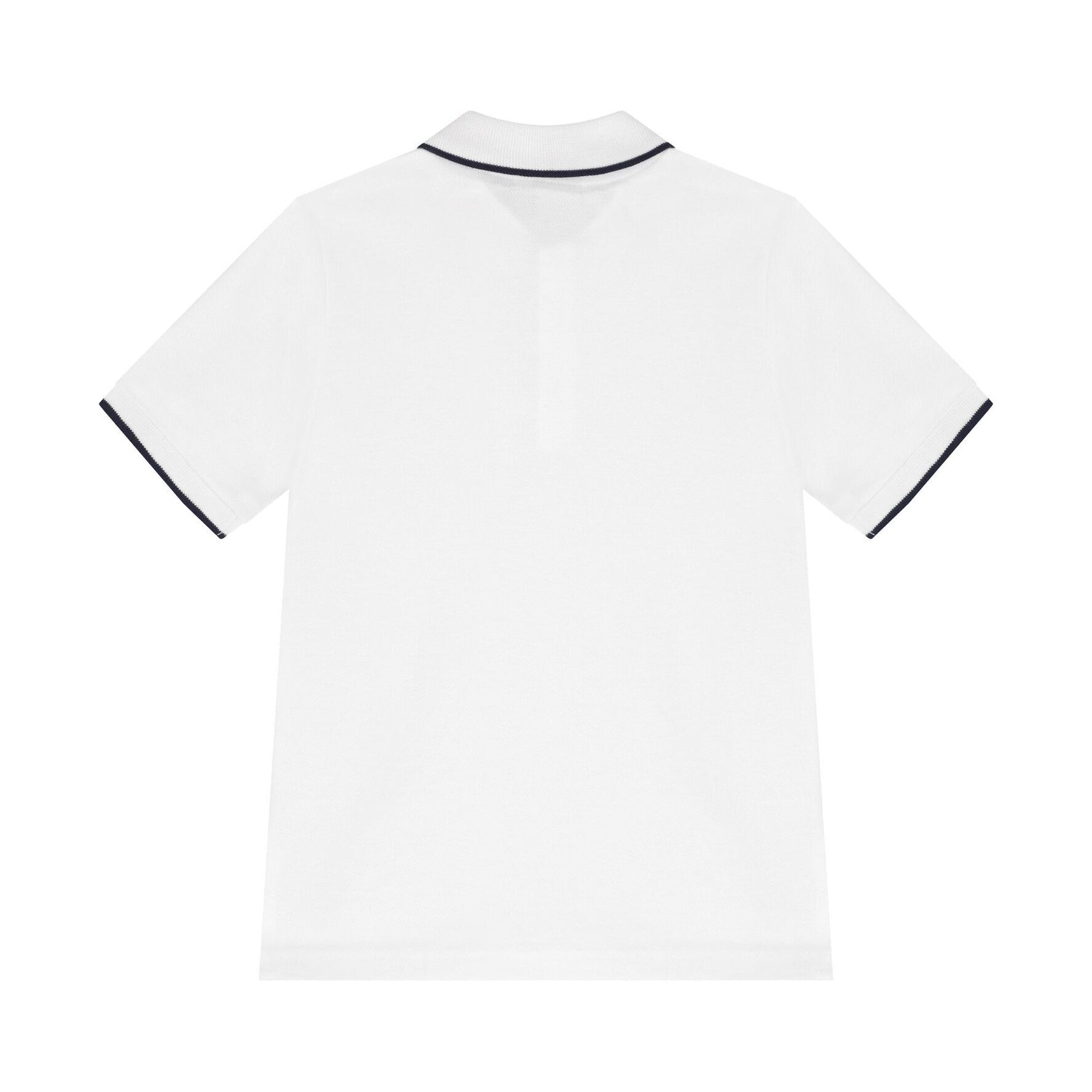 Boys White Cotton Polo Shirt