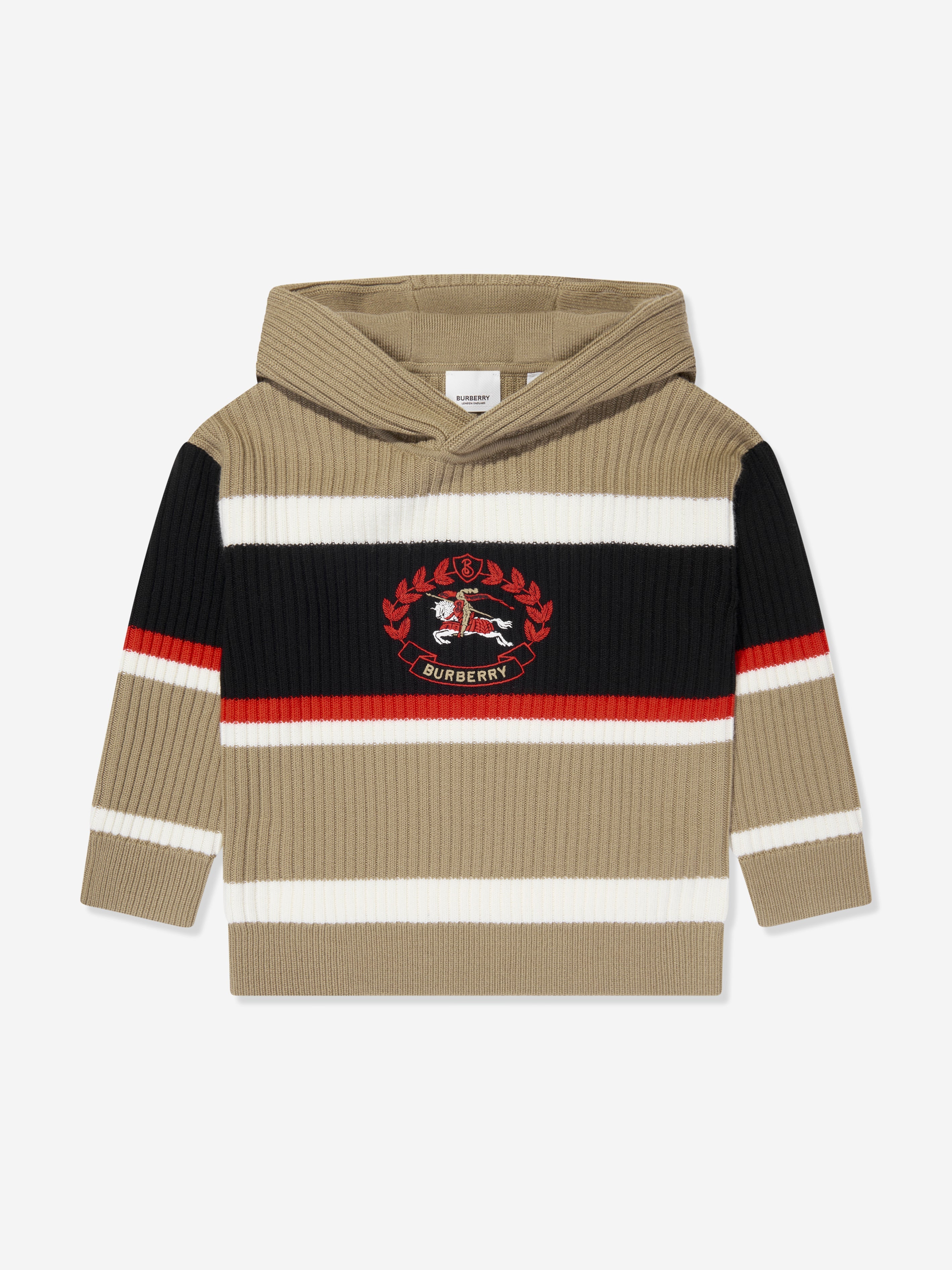Boys Grayson Stripe Hoodie in Archive Beige