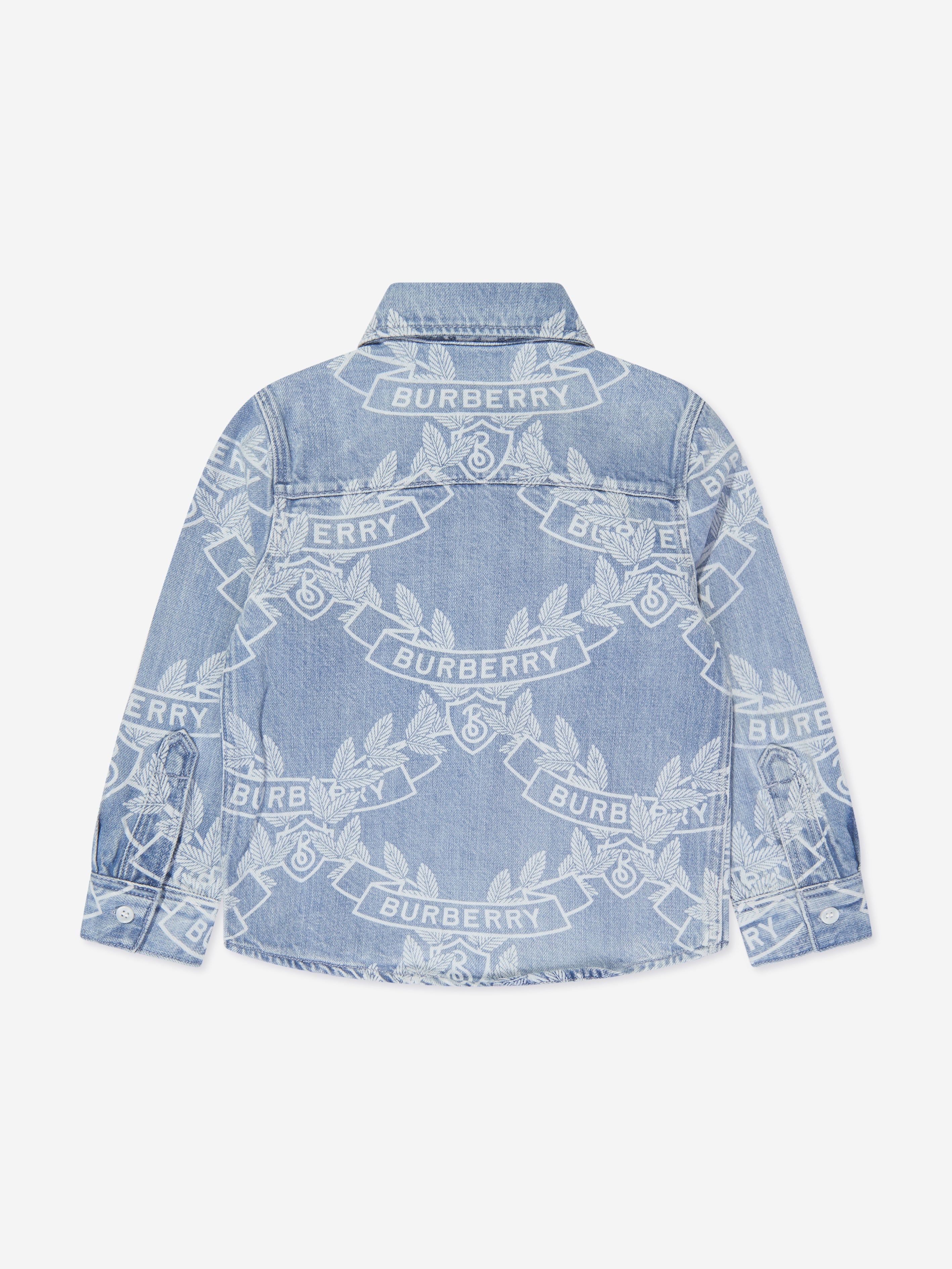 Boys Owen Crest Shirt in Blue