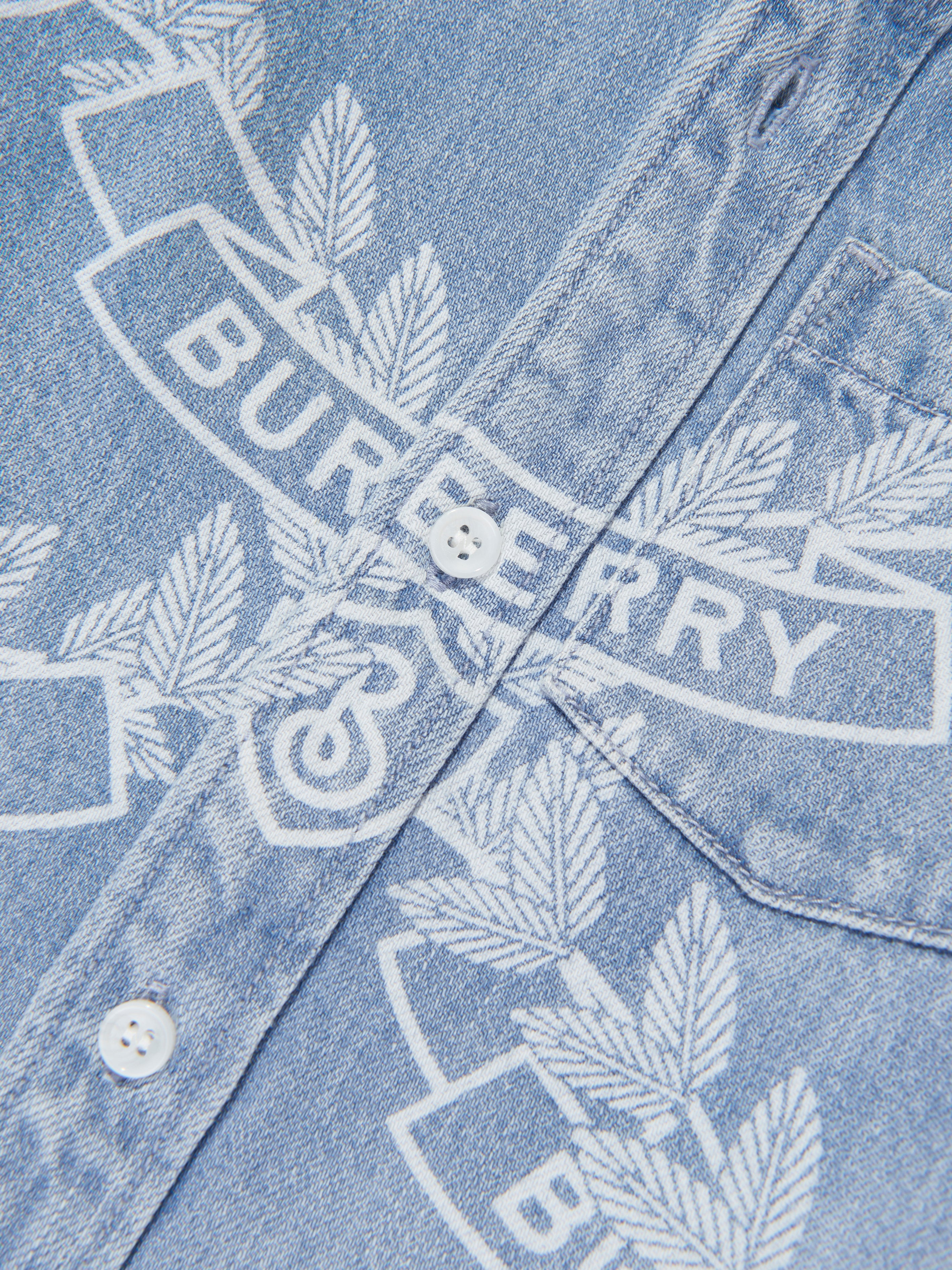 Boys Owen Crest Shirt in Blue