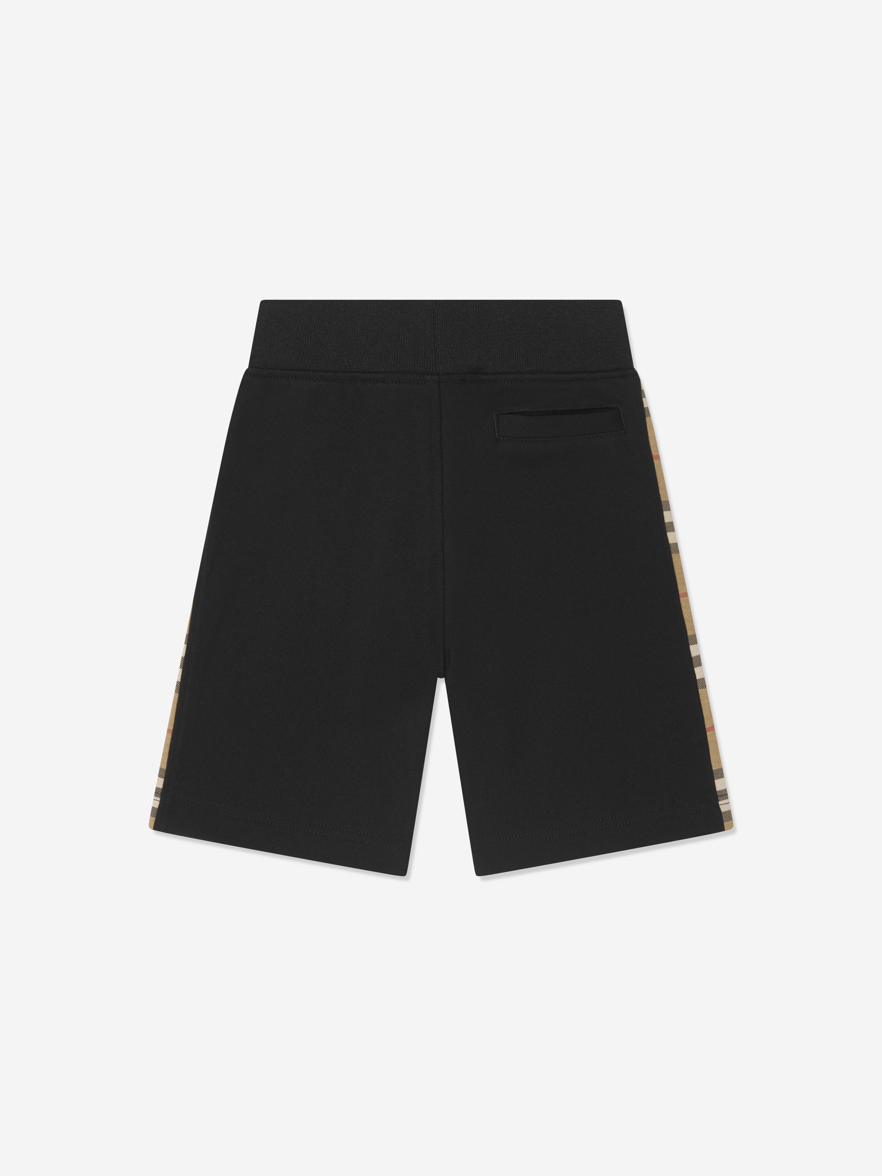 Boys Nolen Check Insert Shorts in Black
