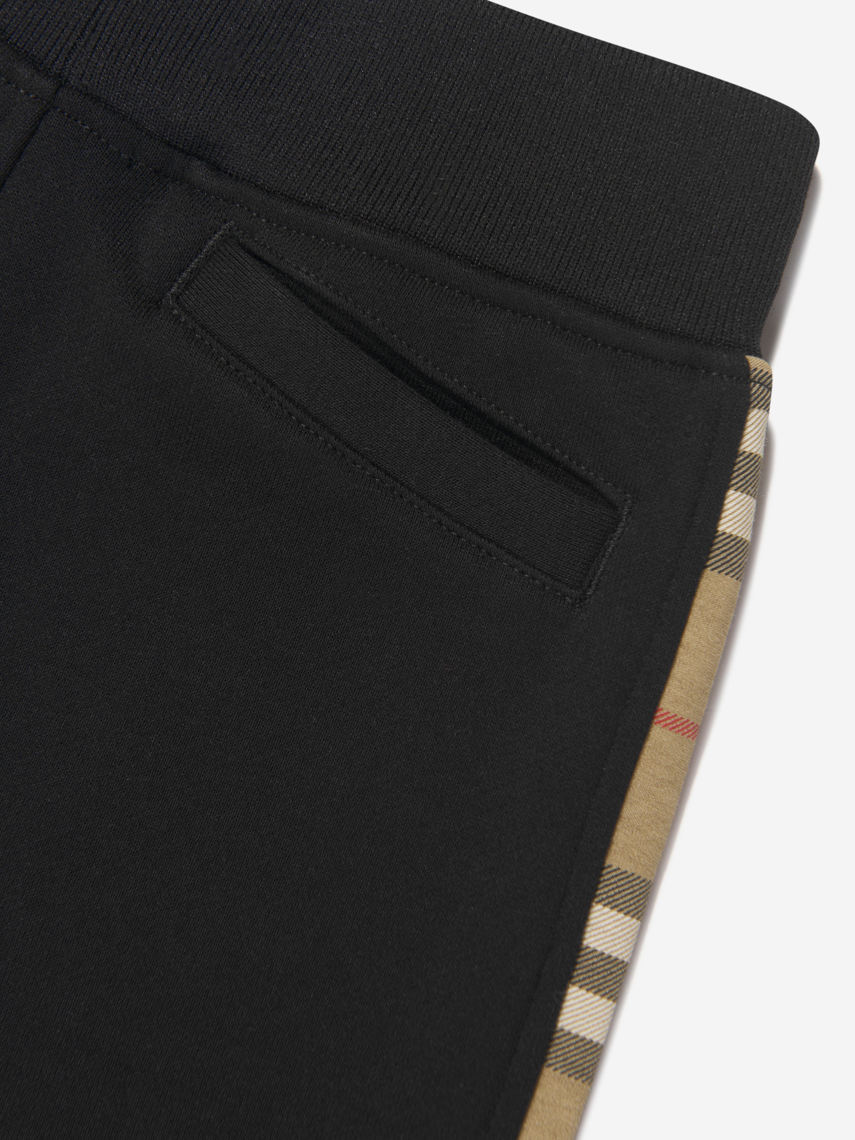 Boys Nolen Check Insert Shorts in Black