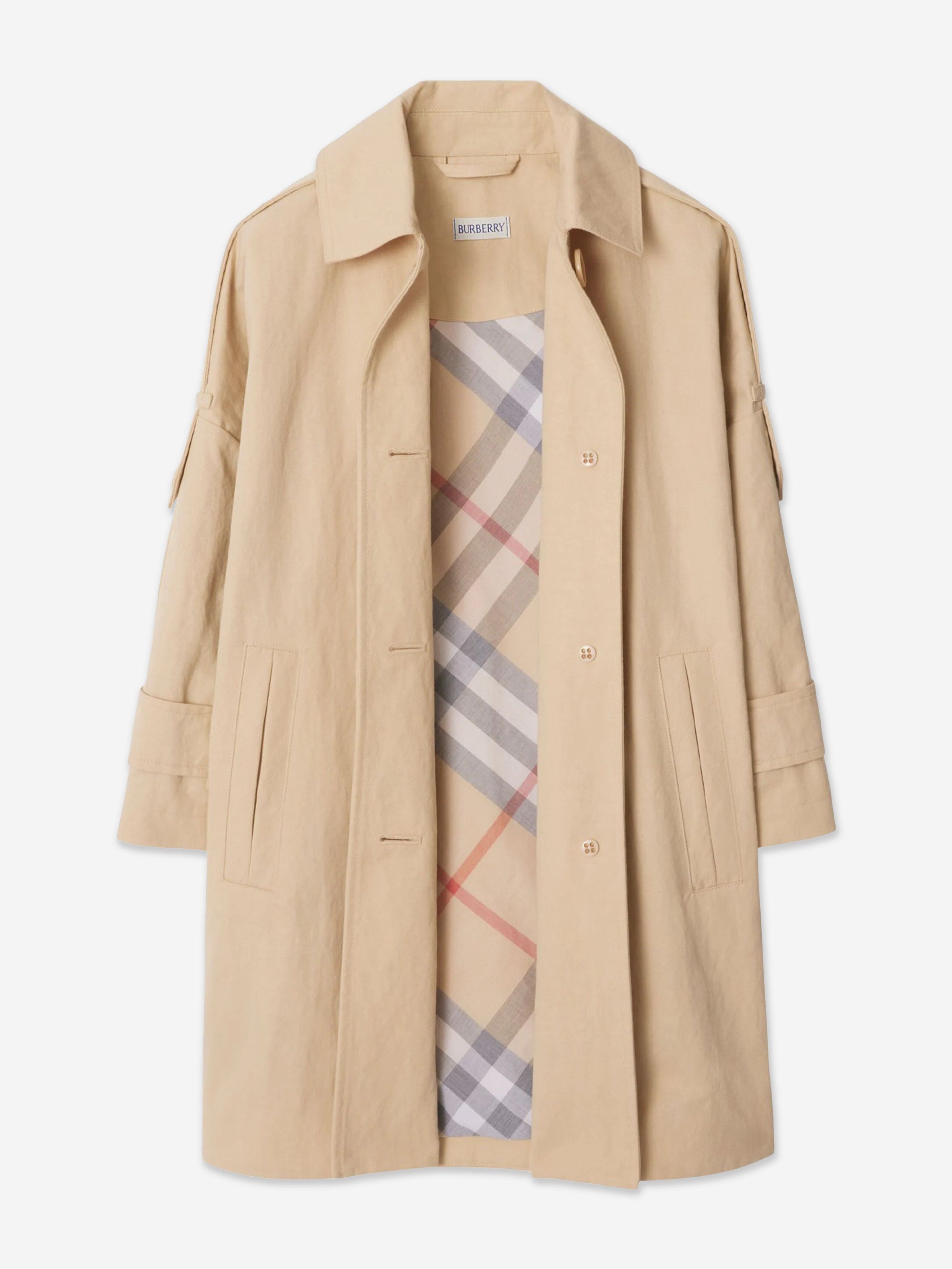 Burberry Girls Valerie Trench Coat in Beige